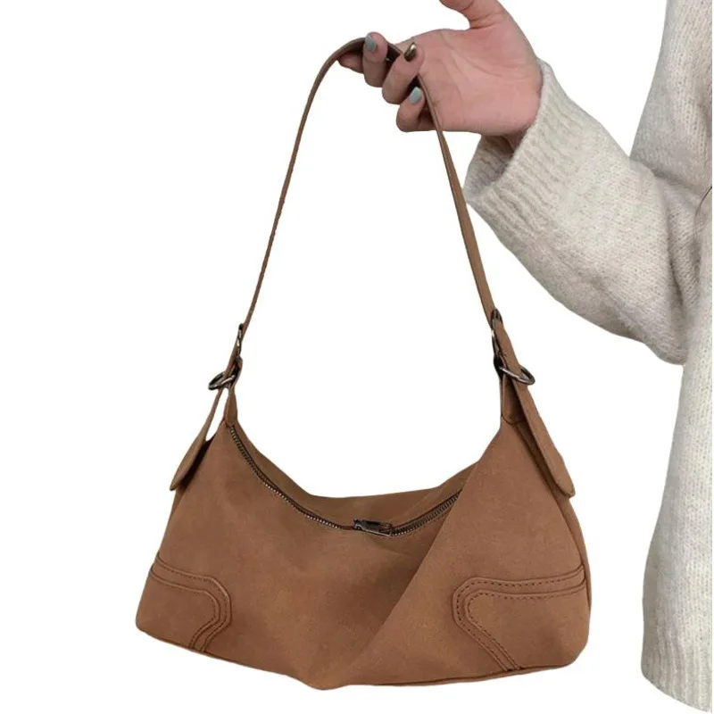 Unique Niche Minimalist High-end Deer Skin Velvet Retro Soft Leather Frosted Trendy Spicy Girl Armpit Bag Versatile Women's Bag
Unique Niche Minimalist High-end Deer Skin Velvet Retro Soft Leather Frosted Trendy Spicy Girl Armpit Bag Versatile Women's Bag