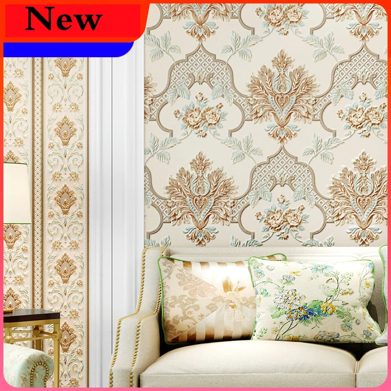 Luxury 3D Embossed Damask Floral Wallpaper Roll European Style Bedroom Living Room Tv Background Wallpaper Retro Home Decor
Luxury 3D Embossed Damask Floral Wallpaper Roll European Style Bedroom Living Room Tv Background Wallpaper Retro Home Decor