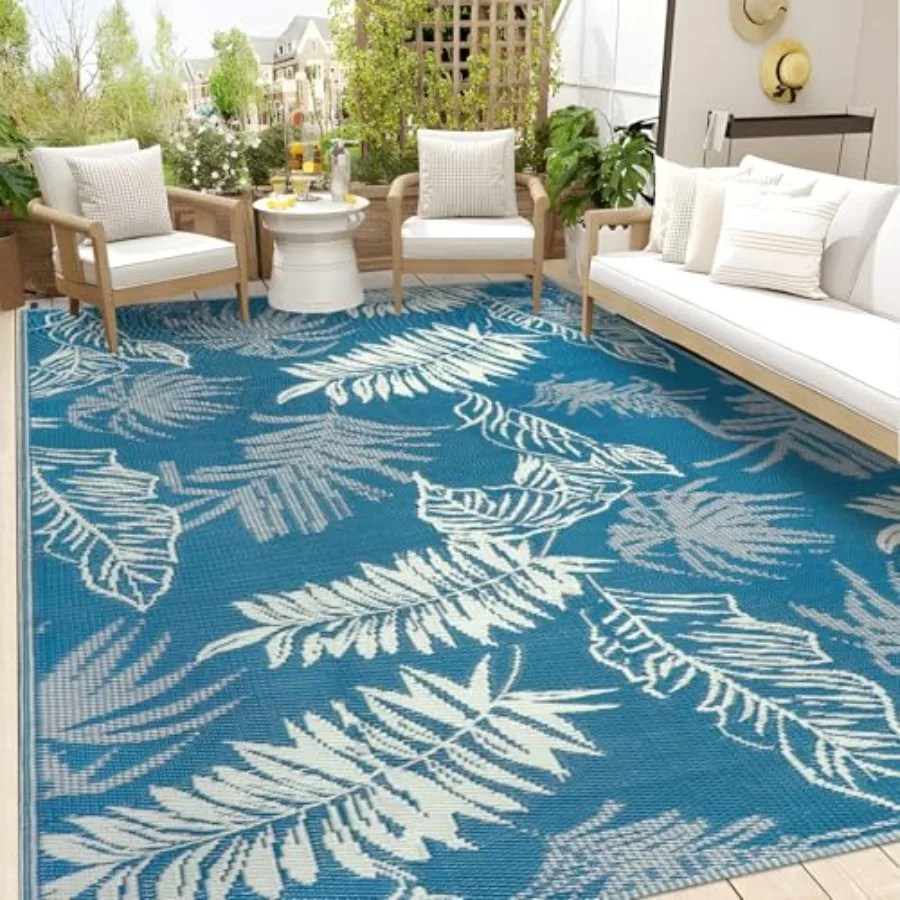 Outdoor Rug 8x10 ft for Patio, Waterproof Plastic Straw, Reversible Beige Gray, UV-Resistant Non-Slip
Outdoor Rug 8x10 ft for Patio, Waterproof Plastic Straw, Reversible Beige Gray, UV-Resistant Non-Slip