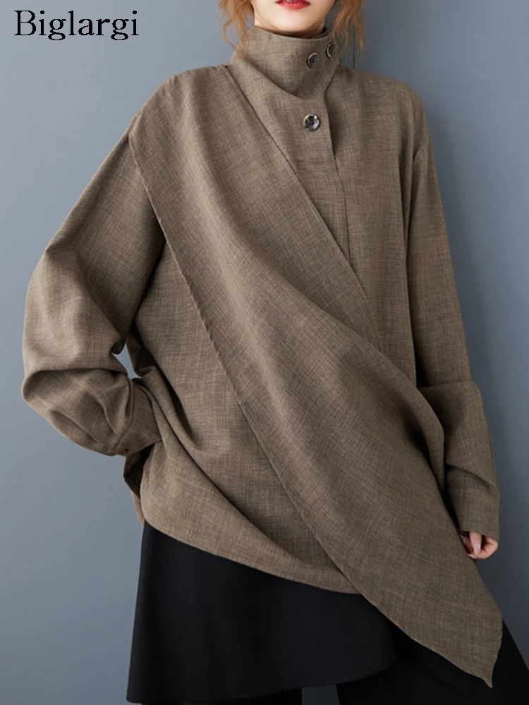 Oversized Spring Fall Shirt Women Fashion Irregular Ladies Blouses Casual Loose Woman Long Sleeve Shirts
Oversized Spring Fall Shirt Women Fashion Irregular Ladies Blouses Casual Loose Woman Long Sleeve Shirts