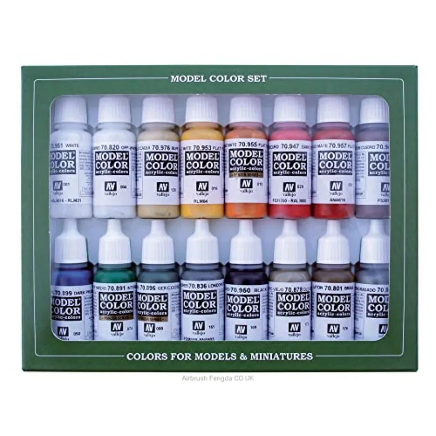 1789-1815 Paint Set Model Color High Pigmentation Historical Finishes for Model Kits Scale Figures 16 Bottles x 18 ml. 0.60 fl.
1789-1815 Paint Set Model Color High Pigmentation Historical Finishes for Model Kits Scale Figures 16 Bottles x 18 ml. 0.60 fl.