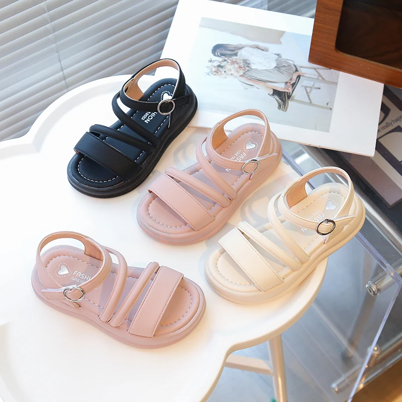 Children's Sandals for Girls Summer New Kids Fashion Causal Shoes Open-toe Thick Bottom Toddler Beach Sandals Solid Color Simple
Children's Sandals for Girls Summer New Kids Fashion Causal Shoes Open-toe Thick Bottom Toddler Beach Sandals Solid Color Simple