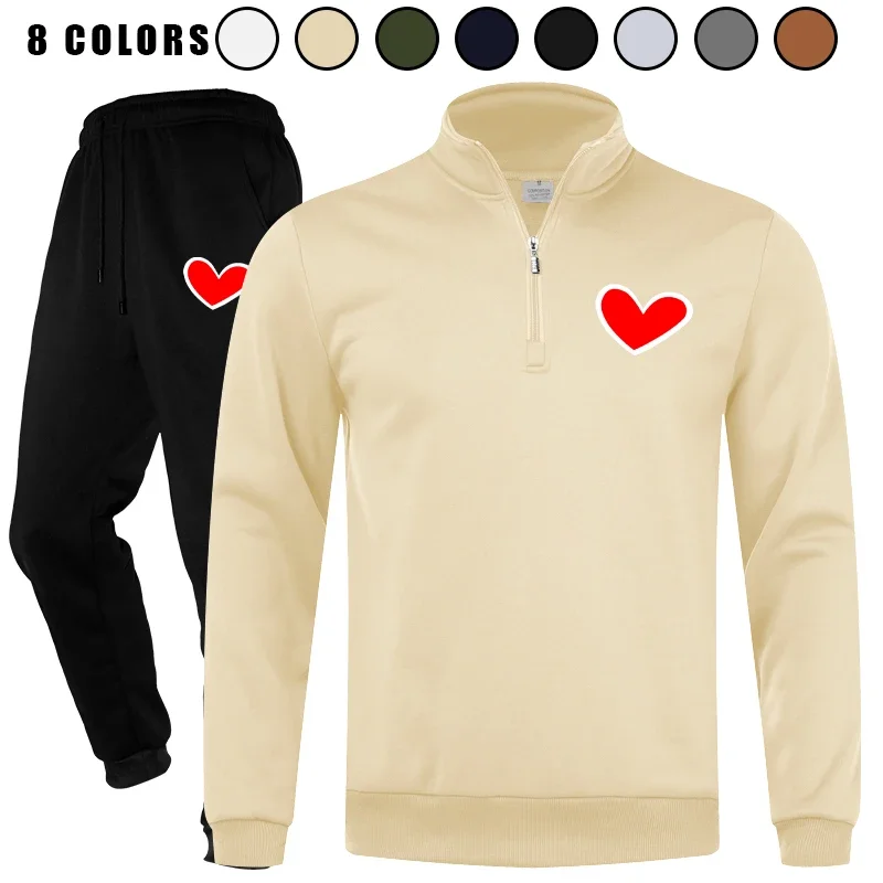 Men's 2 Piece Tracksuit Quarter Zip Casual Jogging Running Athletic Sweatsuit Sets
Men's 2 Piece Tracksuit Quarter Zip Casual Jogging Running Athletic Sweatsuit Sets