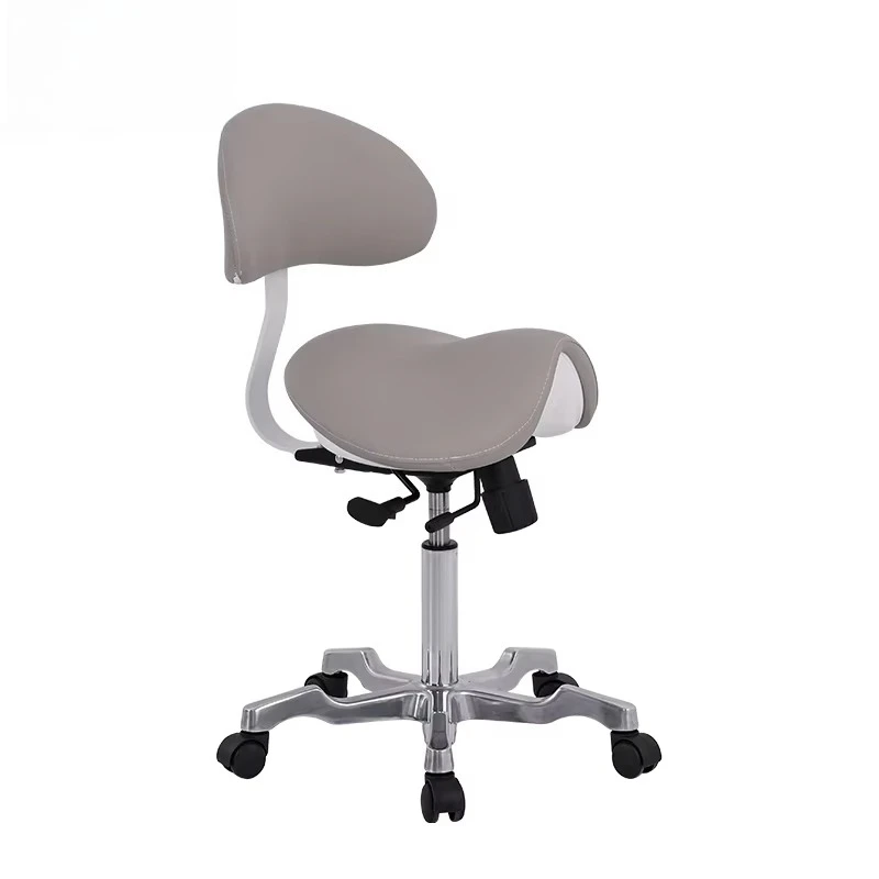 Saddle-shaped grey hydraulic salon stool adjustable backrest seat cushion 360 degrees rotation
Saddle-shaped grey hydraulic salon stool adjustable backrest seat cushion 360 degrees rotation