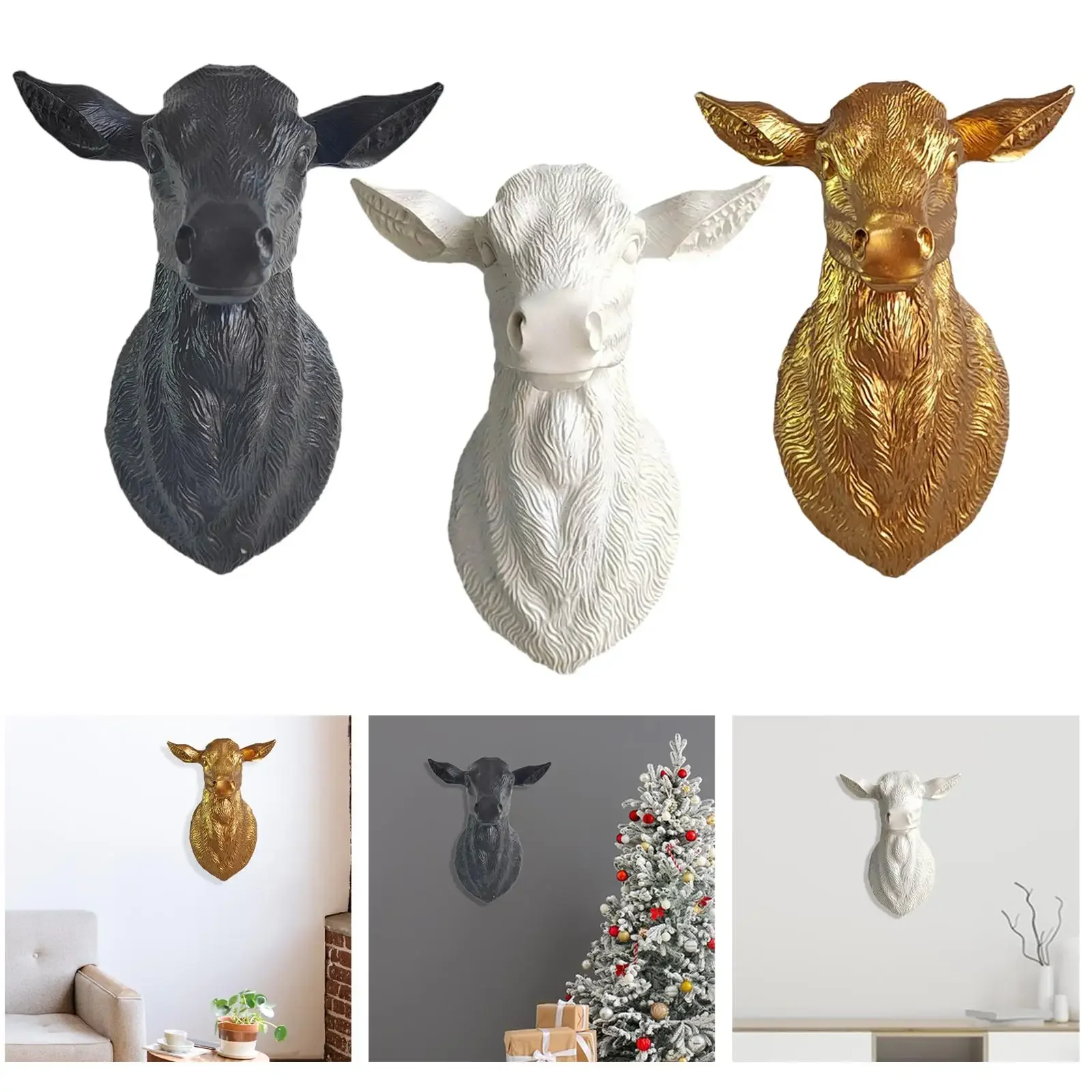 Vase Wall Hanging Animal Wall Sculptur Decor Deer Head Wall Decor Animal Head Statue for Bar Home Living Room Bedroom Office
Vase Wall Hanging Animal Wall Sculptur Decor Deer Head Wall Decor Animal Head Statue for Bar Home Living Room Bedroom Office