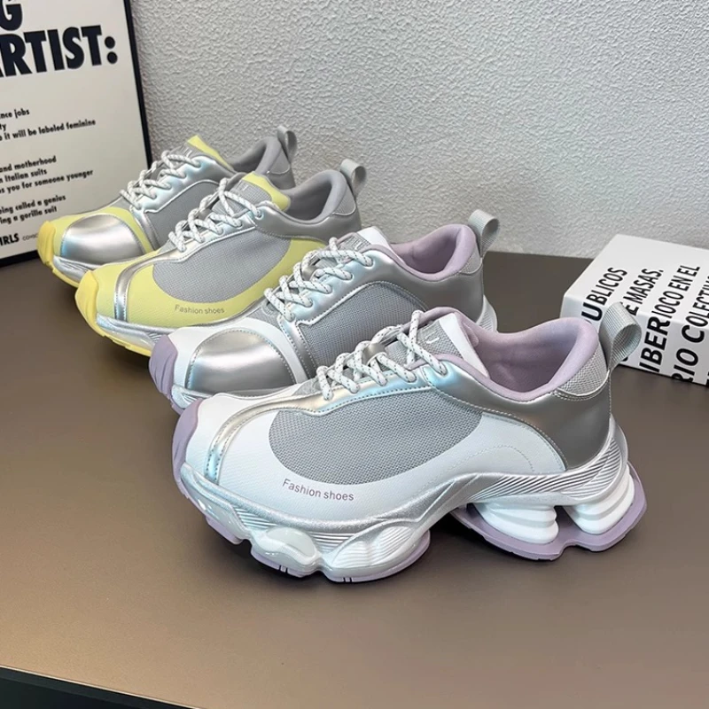 Thick Bottom Round Head Lace-up Color Matching Fashion All Comfortable Non-slip Breathable Sports Casual Women's Single Shoes
Thick Bottom Round Head Lace-up Color Matching Fashion All Comfortable Non-slip Breathable Sports Casual Women's Single Shoes