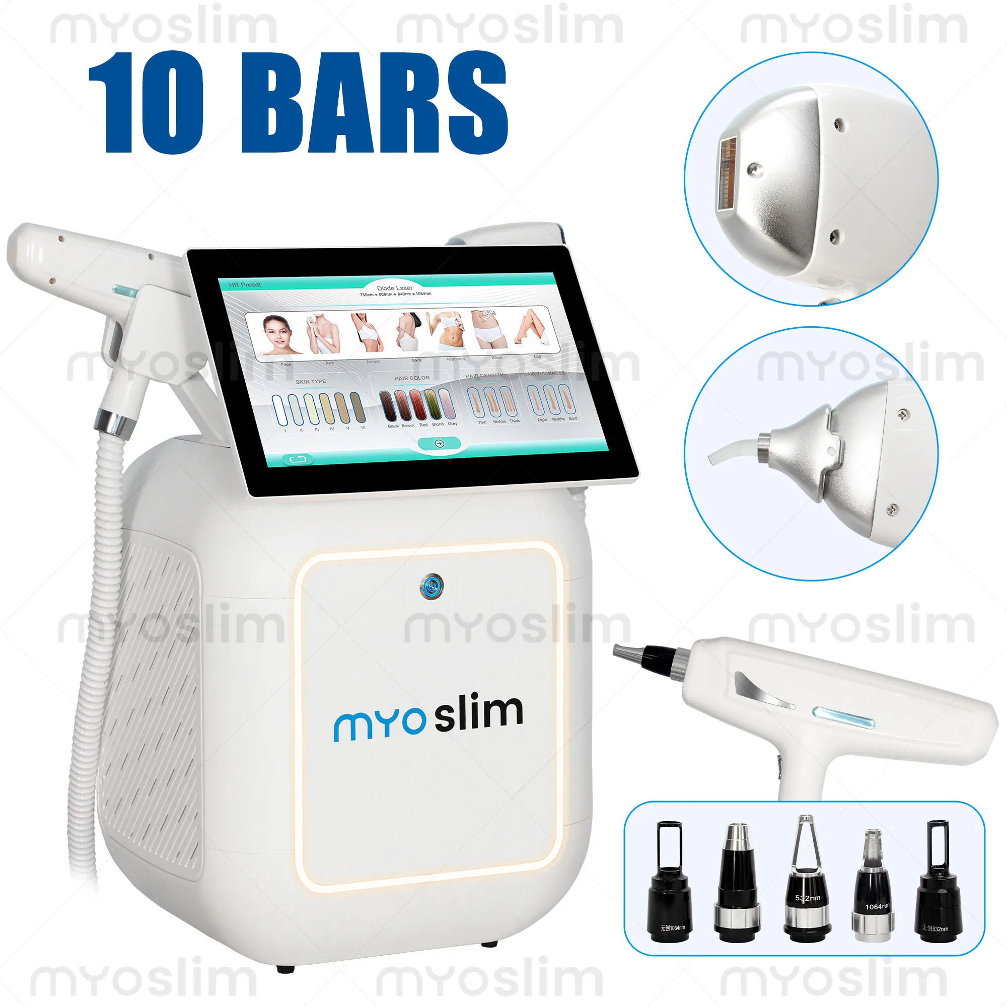 Diode Lase 4 Wavelength Hair Removal Machine 2 in 1 5000w ND YAG Pico Q Switch Skin Care Machine Permanent Painless Epilation
Diode Lase 4 Wavelength Hair Removal Machine 2 in 1 5000w ND YAG Pico Q Switch Skin Care Machine Permanent Painless Epilation