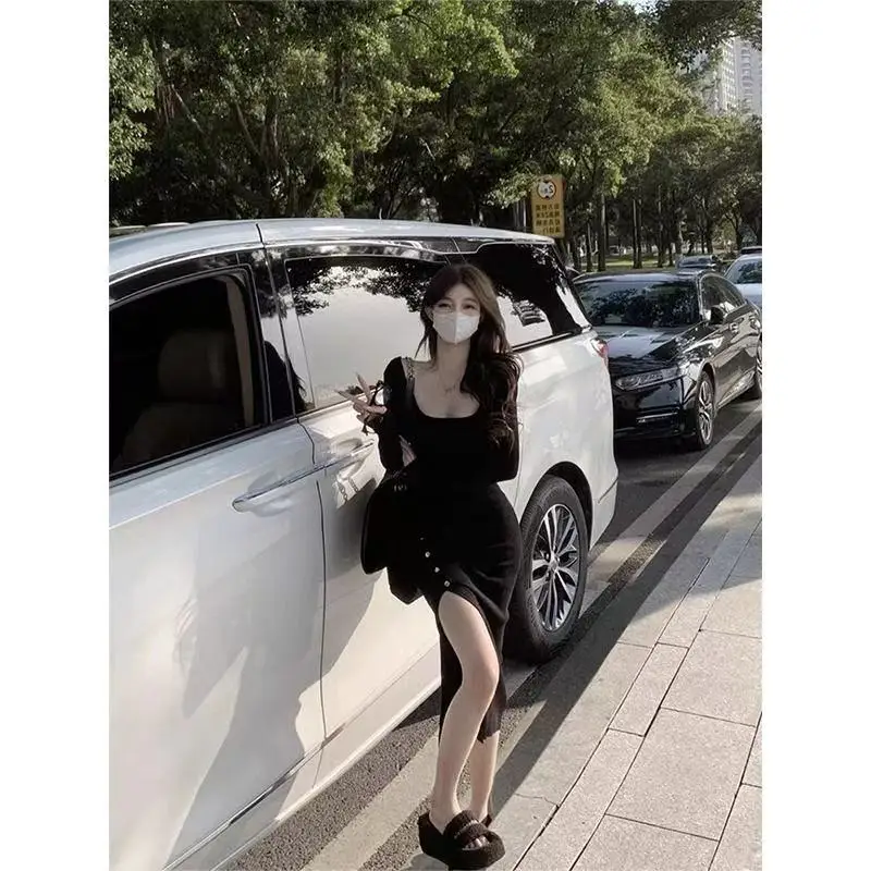 Pure Desire Sexy Long Sve Dr с разрезами для ног, облегающий базовый слой с квадратным воротником, женская мода, осень 2021, облегающее платье с высокой талией...
Pure Desire Sexy Long Sve Dr с разрезами для ног, облегающий базовый слой с квадратным воротником, женская мода, осень 2021, облегающее платье с высокой талией...