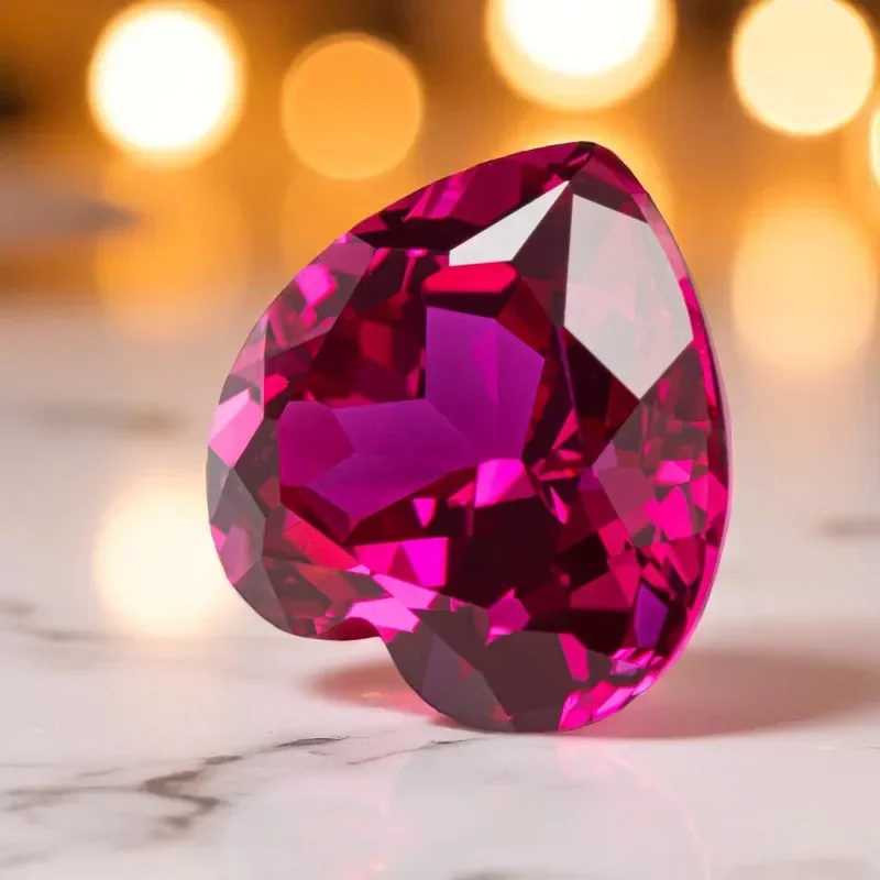 Rubellite Color Heart Shape Lab Grown Ruby VVS1 Stone for Charms Diy Jewelry Making Necklace Material Selectable AGL Certificate
Rubellite Color Heart Shape Lab Grown Ruby VVS1 Stone for Charms Diy Jewelry Making Necklace Material Selectable AGL Certificate