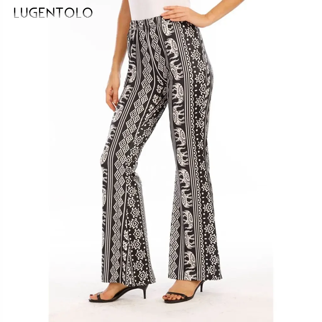 Vintage Sexy Pants Women Skinny Hip-wrapped Flared Trousers Rose Print 2023 New Lady Casual Mid-rise Spring Summer
Vintage Sexy Pants Women Skinny Hip-wrapped Flared Trousers Rose Print 2023 New Lady Casual Mid-rise Spring Summer