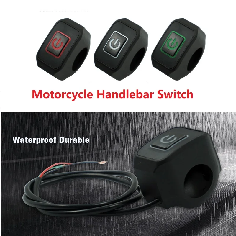7/8" Universal Motorcycle Handlebar Flashing Switch Moto Light Switch ON OFF Button ATV Bike Waterproof Switch with LED Light
7/8" Universal Motorcycle Handlebar Flashing Switch Moto Light Switch ON OFF Button ATV Bike Waterproof Switch with LED Light