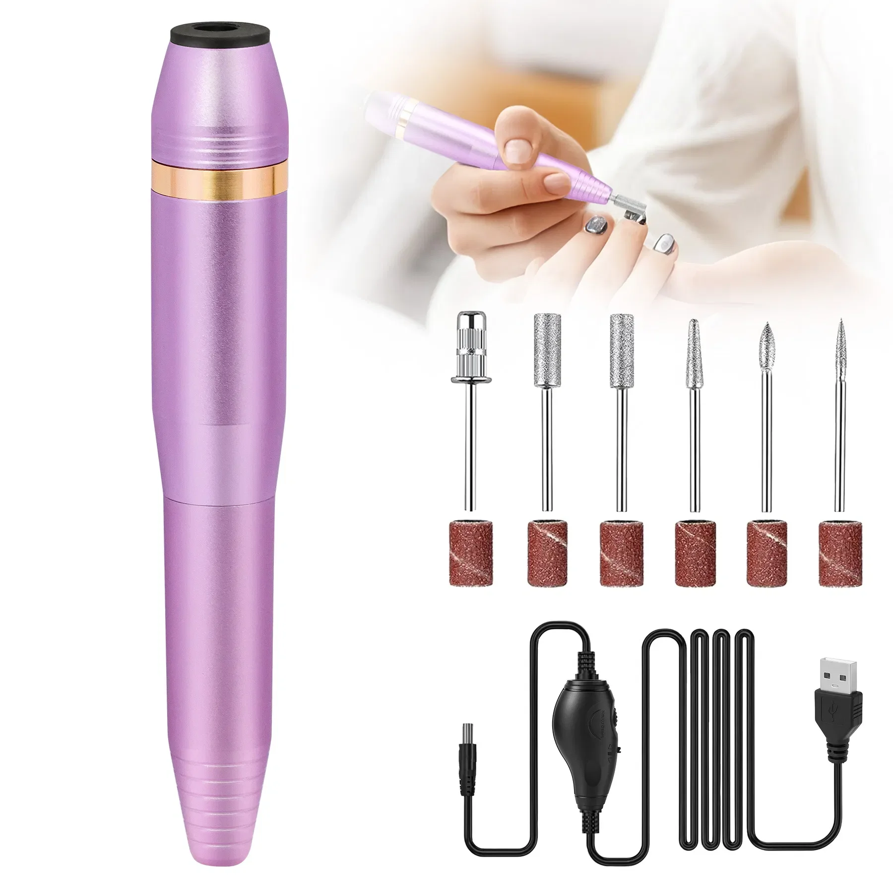 Electric Nail Drill, Professional Nail File Kit For Acrylic, Gel Nails, Manicure Pedicure With Nail Drill Bits Sanding Bands
Electric Nail Drill, Professional Nail File Kit For Acrylic, Gel Nails, Manicure Pedicure With Nail Drill Bits Sanding Bands