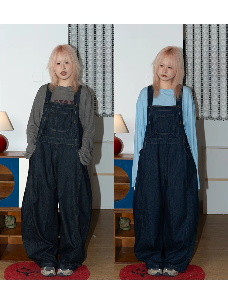 Adjustable Strapalls Overalls in Denim Pure Color Versatile Loose Fit High Waist Cotton Workwear for Teen Girls
Adjustable Strapalls Overalls in Denim Pure Color Versatile Loose Fit High Waist Cotton Workwear for Teen Girls