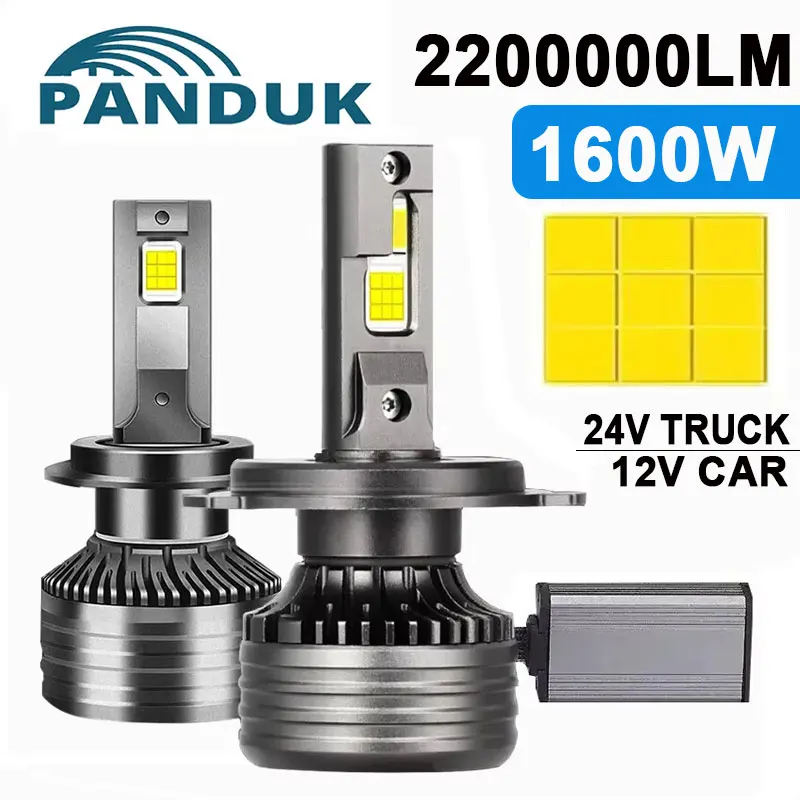 PANDUK H11 LED H7 H4 Headlight Canbus 1600W 2200000LM H1 H8 9005 HB3 9006 HB4 HIR2 6000K 12V Fog Car LED Light 24V Truck
PANDUK H11 LED H7 H4 Headlight Canbus 1600W 2200000LM H1 H8 9005 HB3 9006 HB4 HIR2 6000K 12V Fog Car LED Light 24V Truck