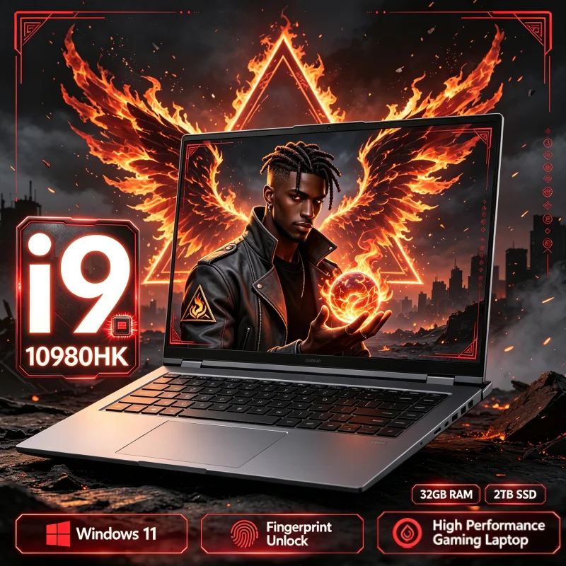 i9-10980HK 32GB RAM 2TB NVMe Windows 11 Pro RGB Backlit Keyboard Fingerprint Unlock Portable Business Student Notebook PC
i9-10980HK 32GB RAM 2TB NVMe Windows 11 Pro RGB Backlit Keyboard Fingerprint Unlock Portable Business Student Notebook PC