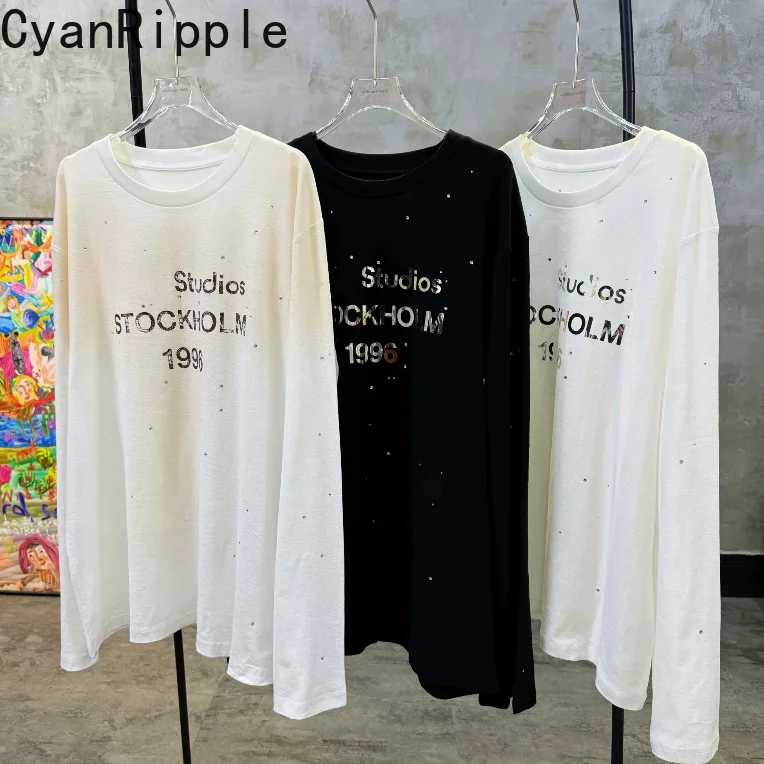 High Quality New Spring Summer Long Sleeve Cotton-line T-shirt Hot Diamond Letters Printed Loose Sun Protection Tees Casual Tops
High Quality New Spring Summer Long Sleeve Cotton-line T-shirt Hot Diamond Letters Printed Loose Sun Protection Tees Casual Tops