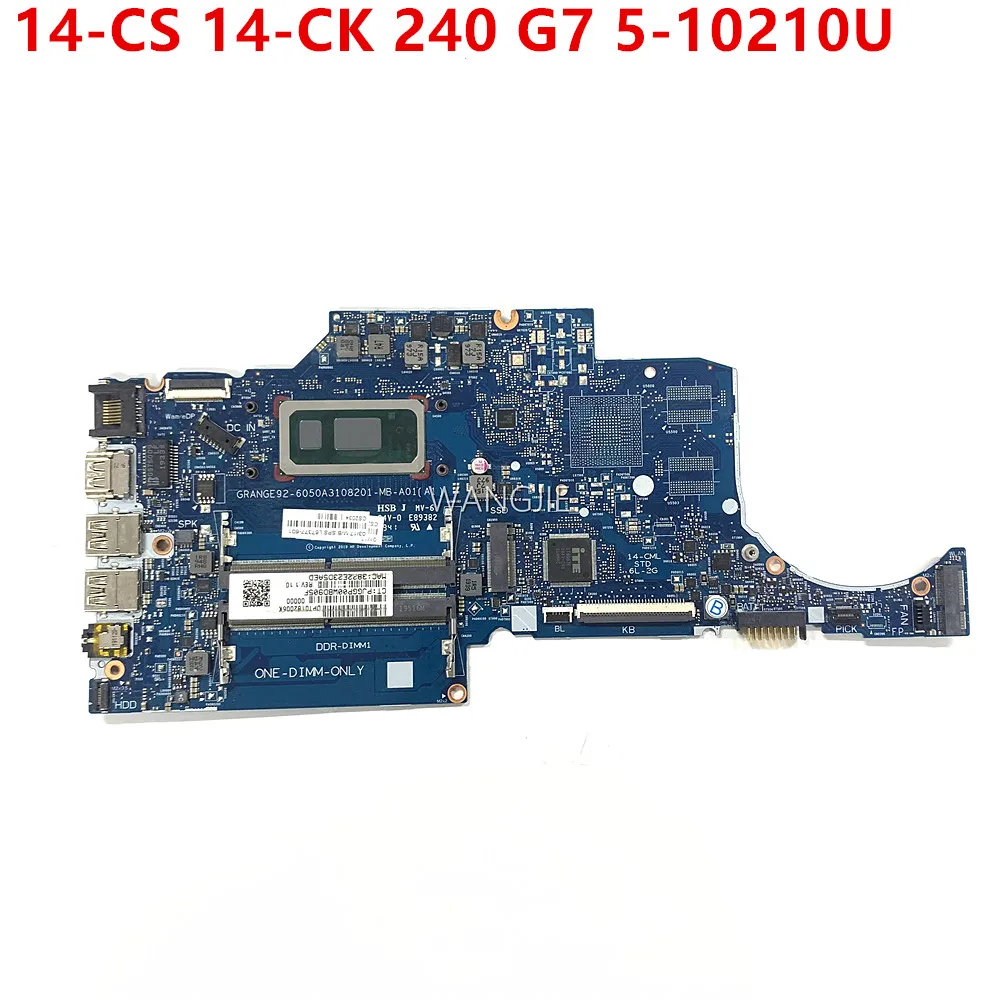 Материнская плата для ноутбука HP 14-CS 14-CK 240 G7 SRGKY I5-10210U CPU DDR4 L67377-601 6050A3108201-MB-A01 100% рабочий
Материнская плата для ноутбука HP 14-CS 14-CK 240 G7 SRGKY I5-10210U CPU DDR4 L67377-601 6050A3108201-MB-A01 100% рабочий
