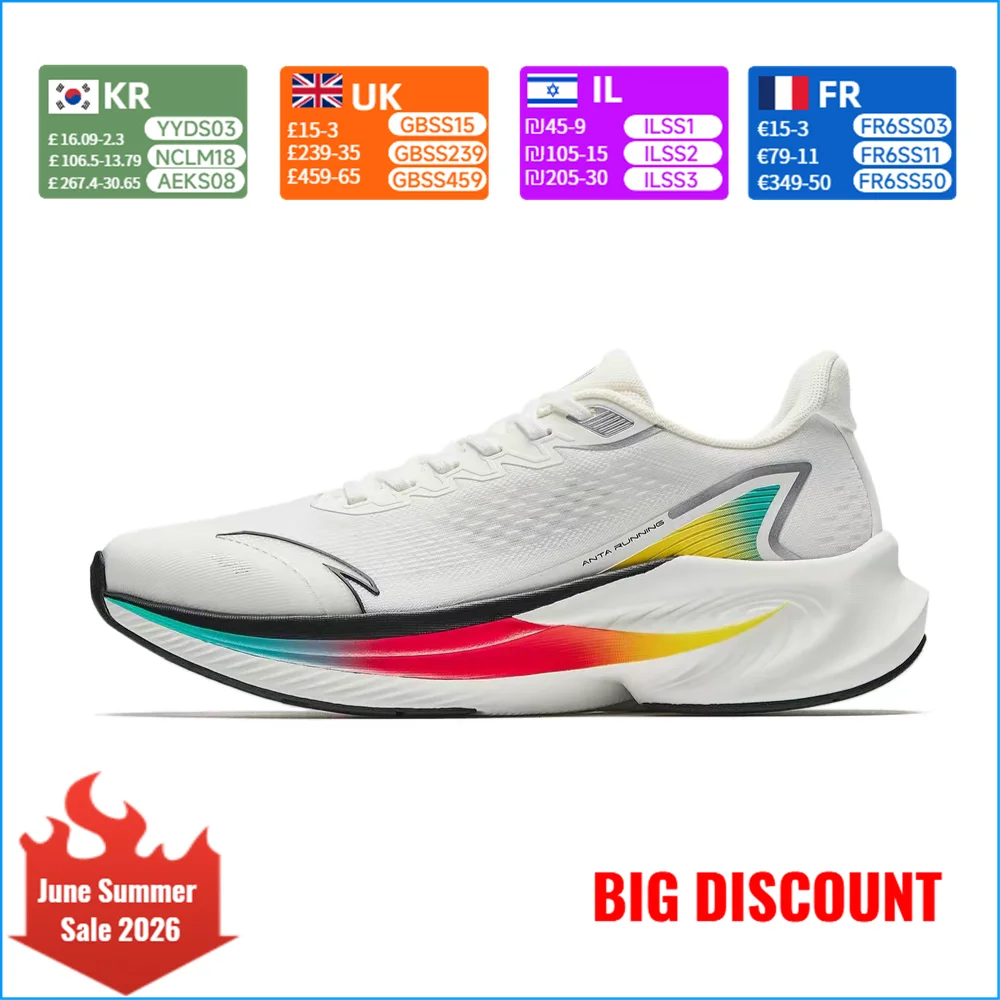 Anta Venom 6 Men's Comfortable, Shock-Absorbing, Durable, Lightweight, Non-Slip Low-Top Running Shoes - White 912625516-4
Anta Venom 6 Men's Comfortable, Shock-Absorbing, Durable, Lightweight, Non-Slip Low-Top Running Shoes - White 912625516-4
