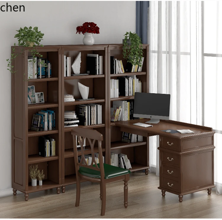 HXL solid wood study corner desk bookcase combination integrated bookshelf workbench
HXL solid wood study corner desk bookcase combination integrated bookshelf workbench