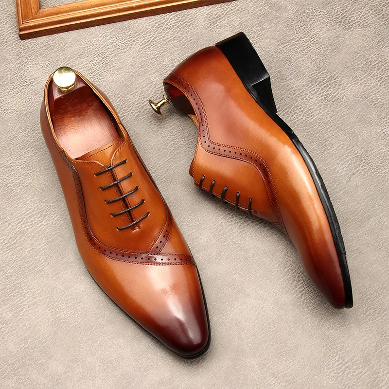 Luxury Mens Genuine Leather Dress Shoes Handmade Quality Comfortable 2026 Autumn British Style Classic Wedding Social Shoes Man
Luxury Mens Genuine Leather Dress Shoes Handmade Quality Comfortable 2026 Autumn British Style Classic Wedding Social Shoes Man
