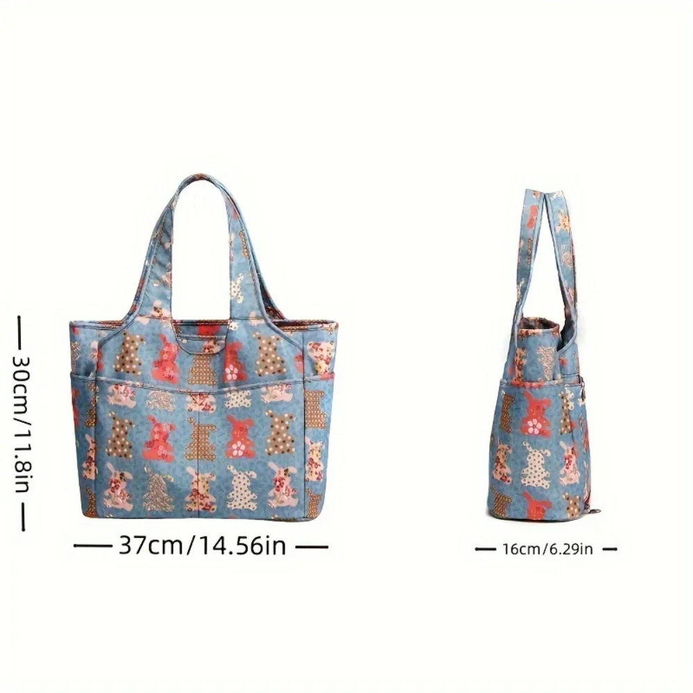 Tote Bag For Women With Rabbit Print, Spacious Shoulder Handbag, Casual Zippered Tote With Interior Pocket, Stylish & Durable Sh
Tote Bag For Women With Rabbit Print, Spacious Shoulder Handbag, Casual Zippered Tote With Interior Pocket, Stylish & Durable Sh