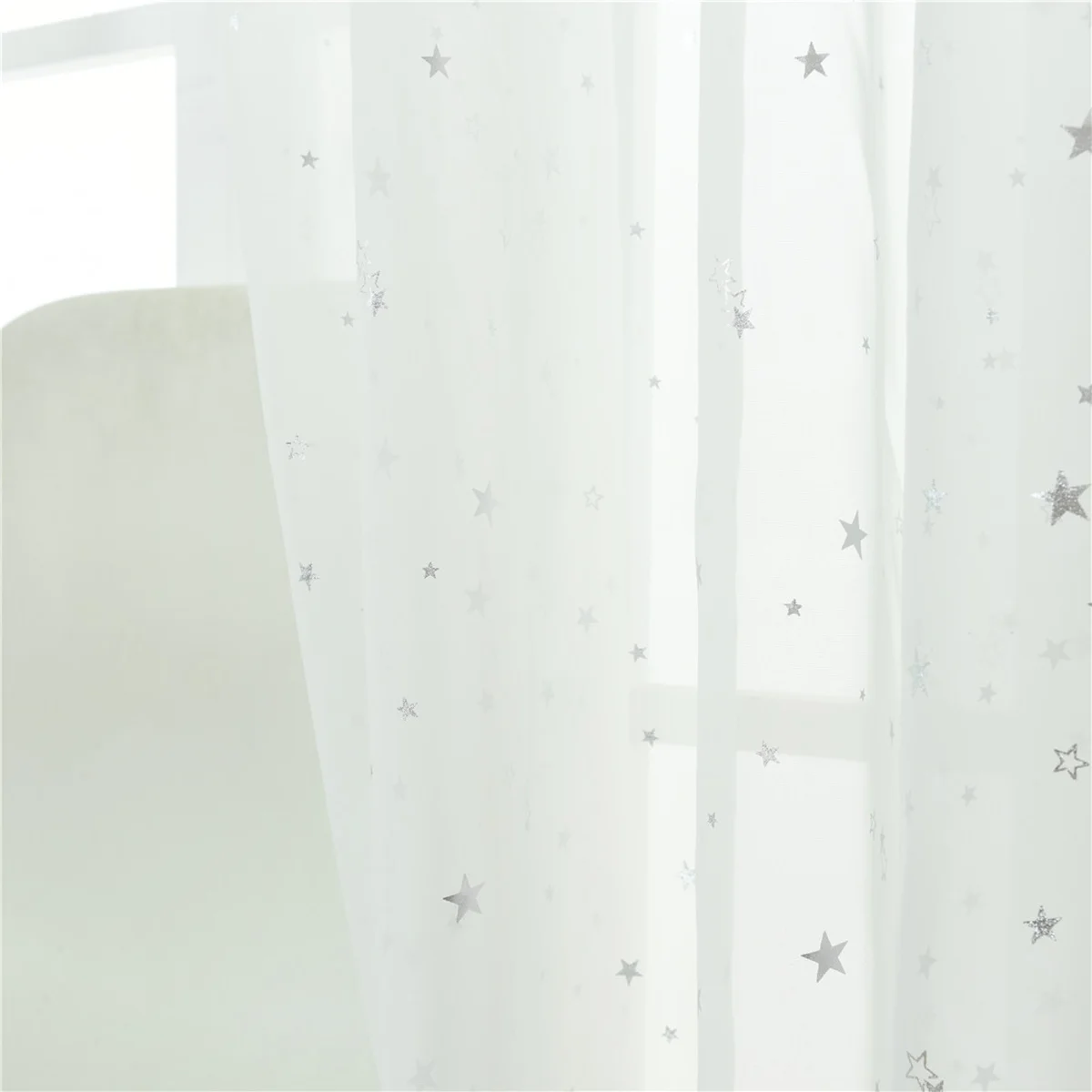 1pcs Silver Foil Star Printed Sheer Curtains 100X270Cm White Polyester Voile Window Panel For Bedroom Living Room Kids Room
1pcs Silver Foil Star Printed Sheer Curtains 100X270Cm White Polyester Voile Window Panel For Bedroom Living Room Kids Room