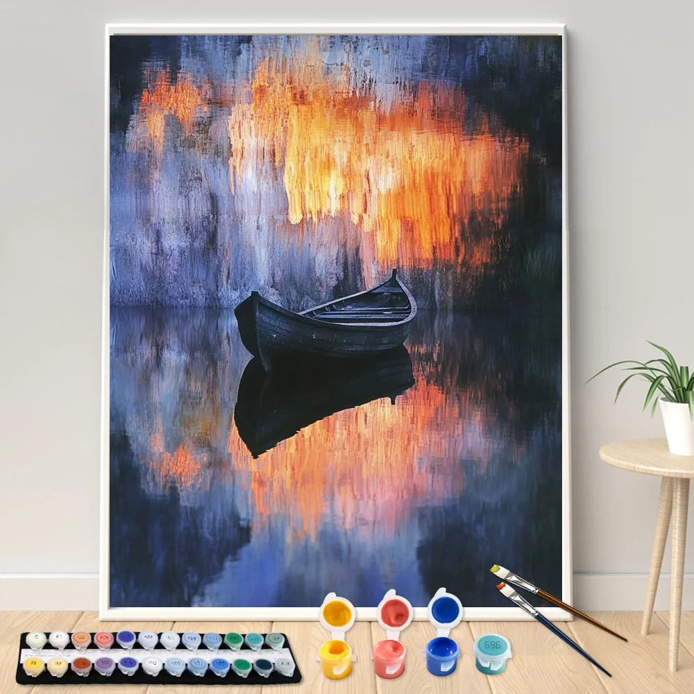 Digital Acrylic Painting Kit DIY quiet little boat Hand Art Canvas Hand Painted Home Decor Personalized Surprise Gift
Digital Acrylic Painting Kit DIY quiet little boat Hand Art Canvas Hand Painted Home Decor Personalized Surprise Gift