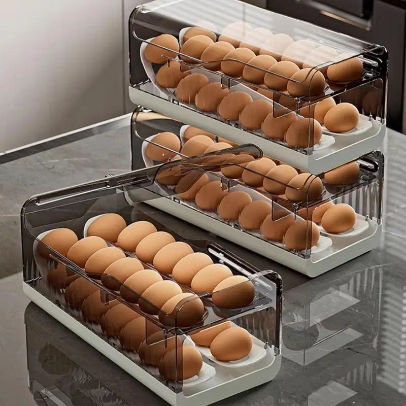 Refrigerator Automatic Scrolling Egg Rack Egg Storage Container Portable Egg Dispenser Egg Holder storage box Kitchen Organizer
Refrigerator Automatic Scrolling Egg Rack Egg Storage Container Portable Egg Dispenser Egg Holder storage box Kitchen Organizer
