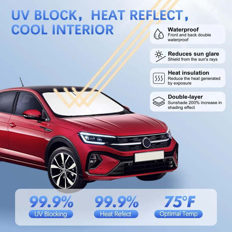 Portable Parasol For Volkswagen VW Taigo Windshield Sunshade Foldable Sun Shade Front Window Cover for UV Block Heat
Portable Parasol For Volkswagen VW Taigo Windshield Sunshade Foldable Sun Shade Front Window Cover for UV Block Heat