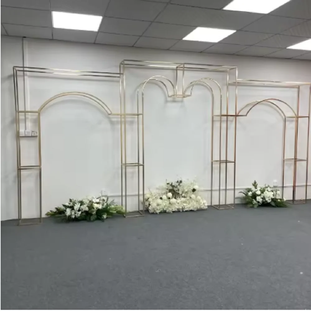 New Square Arch High Quality Flowers Rack Gold Set Party Stage Decor Electroplate Wedding Background
New Square Arch High Quality Flowers Rack Gold Set Party Stage Decor Electroplate Wedding Background