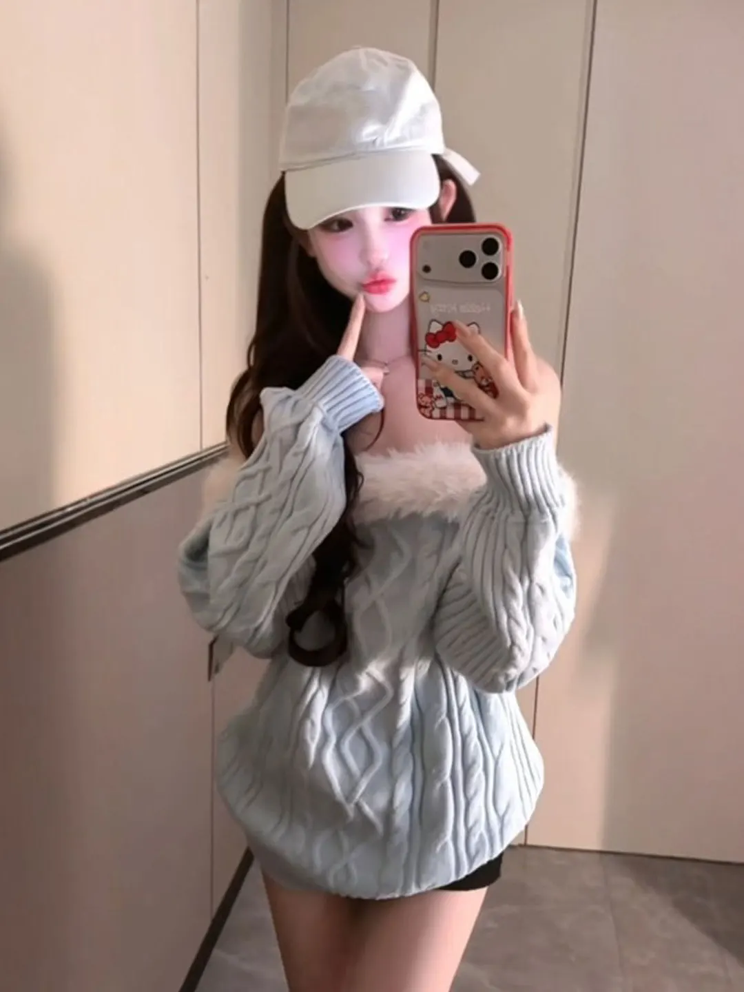 Свитер Laid-ba Sle Unique Slope Shoulder свободного кроя с длинными рукавами, красивая весенняя мода для молодых женщин, для прогулок и поездок на работу.
Свитер Laid-ba Sle Unique Slope Shoulder свободного кроя с длинными рукавами, красивая весенняя мода для молодых женщин, для прогулок и поездок на работу.