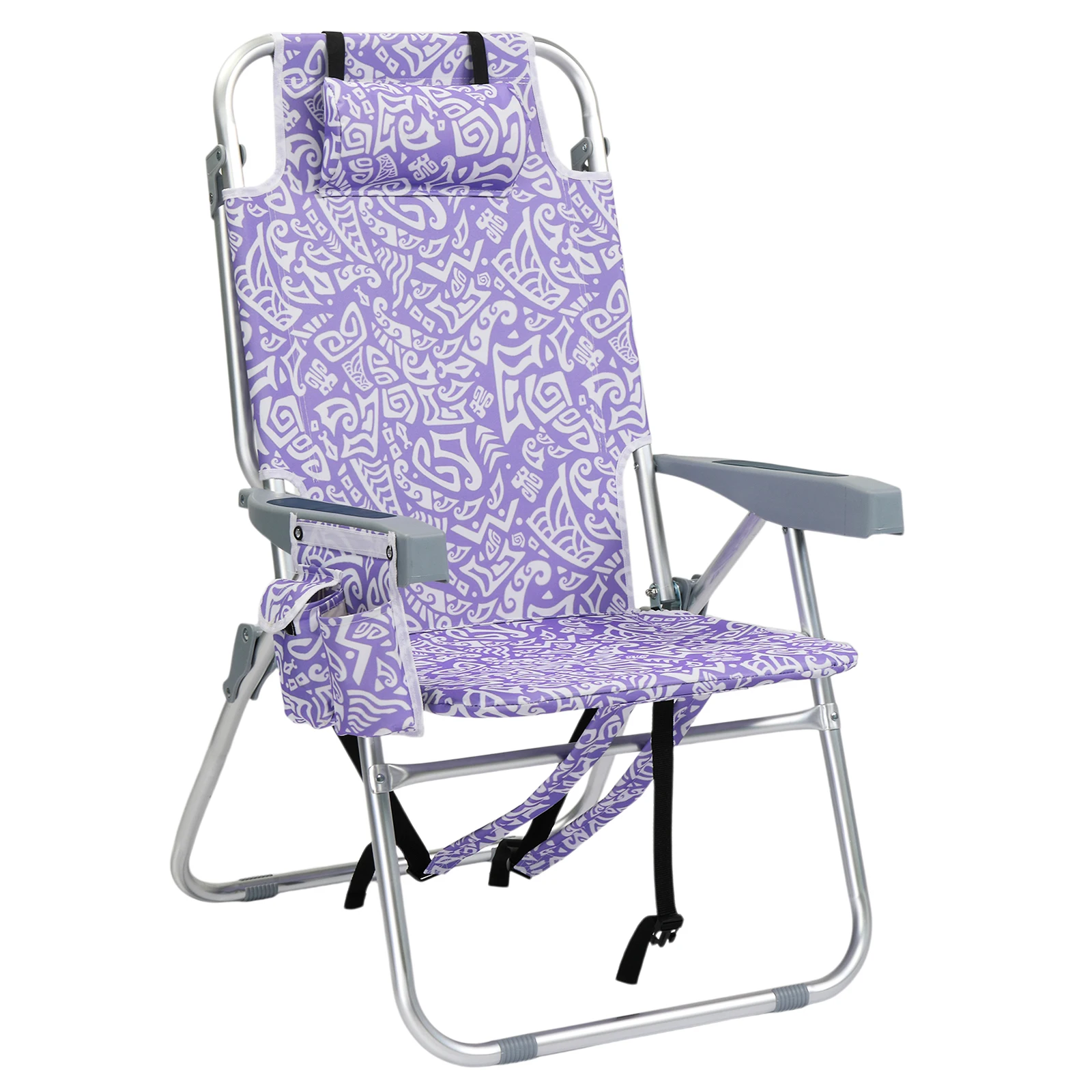 Aluminum Beach Chair with 15 Inch Seat Height, Cup Holder, Side Pocket & Headrest, Reclining Design
Aluminum Beach Chair with 15 Inch Seat Height, Cup Holder, Side Pocket & Headrest, Reclining Design