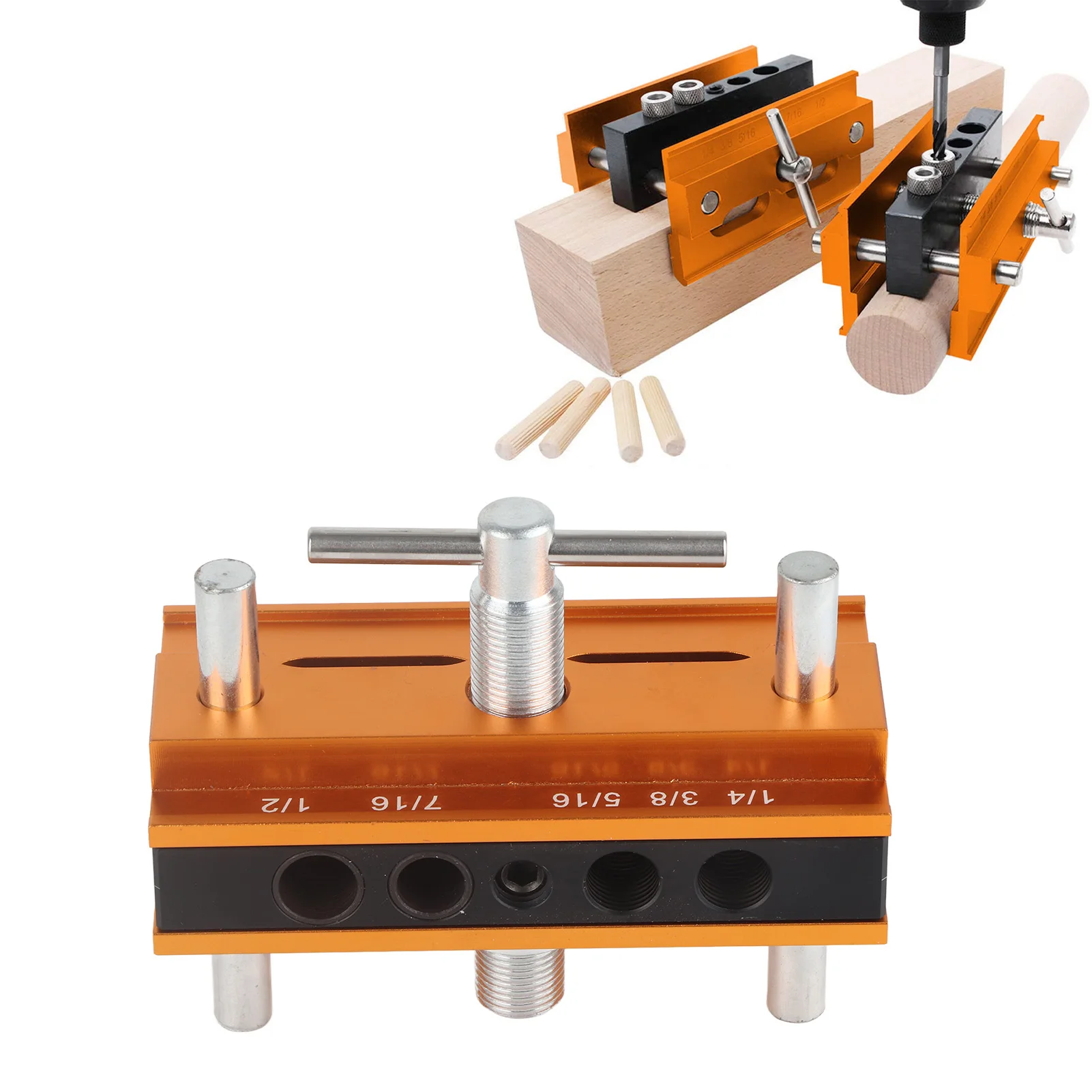 Wood Dowel Jig Self Centering Dowelling Jig Aluminum Alloy Drilling Bushings Set Wood Puncher Locator 64mm Width
Wood Dowel Jig Self Centering Dowelling Jig Aluminum Alloy Drilling Bushings Set Wood Puncher Locator 64mm Width