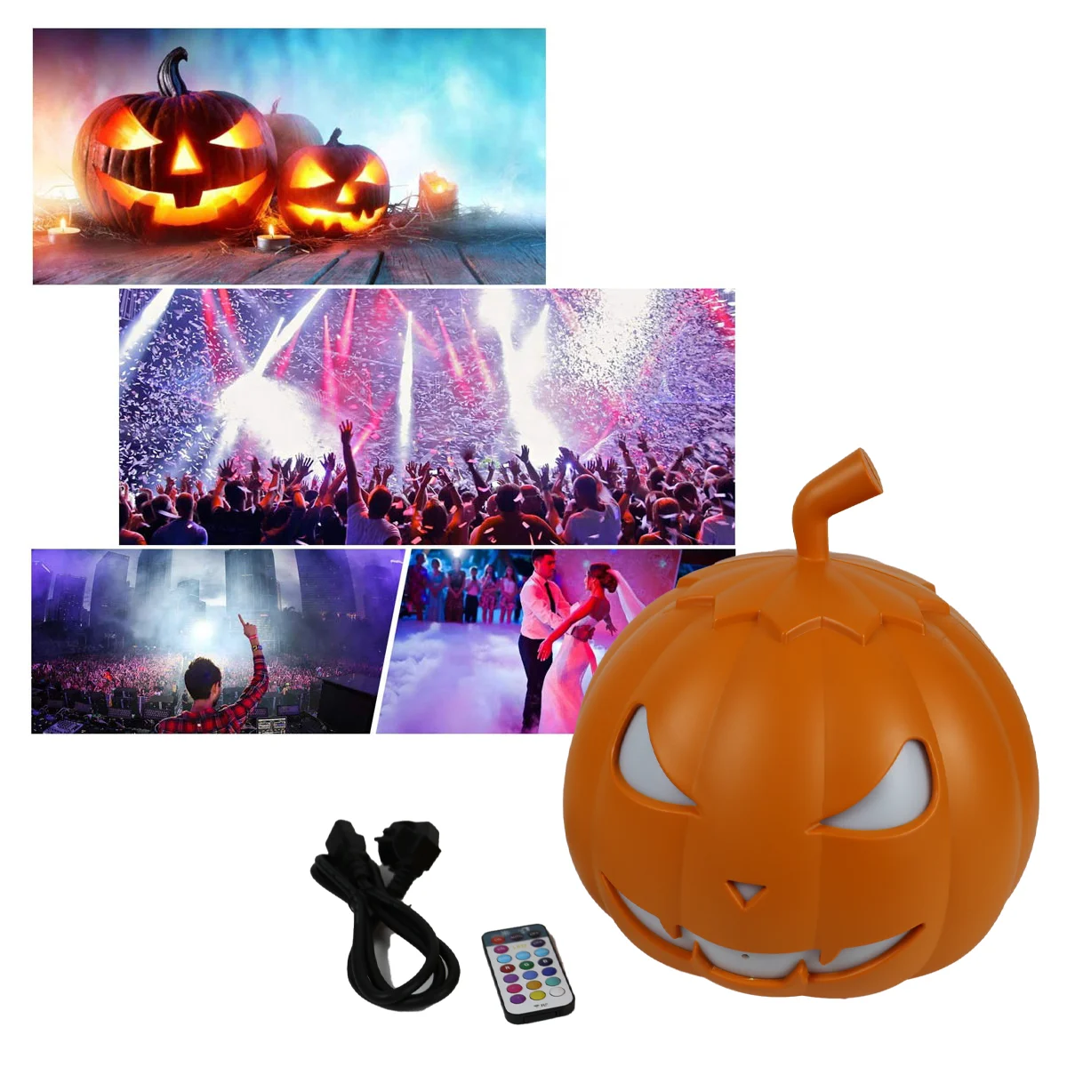 600W Smoke Machine RGB Colorful 5 LEDs Beads Stage Effect Pumpkin Fog Machine With Remote Control for Wedding Party DJ Halloween
600W Smoke Machine RGB Colorful 5 LEDs Beads Stage Effect Pumpkin Fog Machine With Remote Control for Wedding Party DJ Halloween