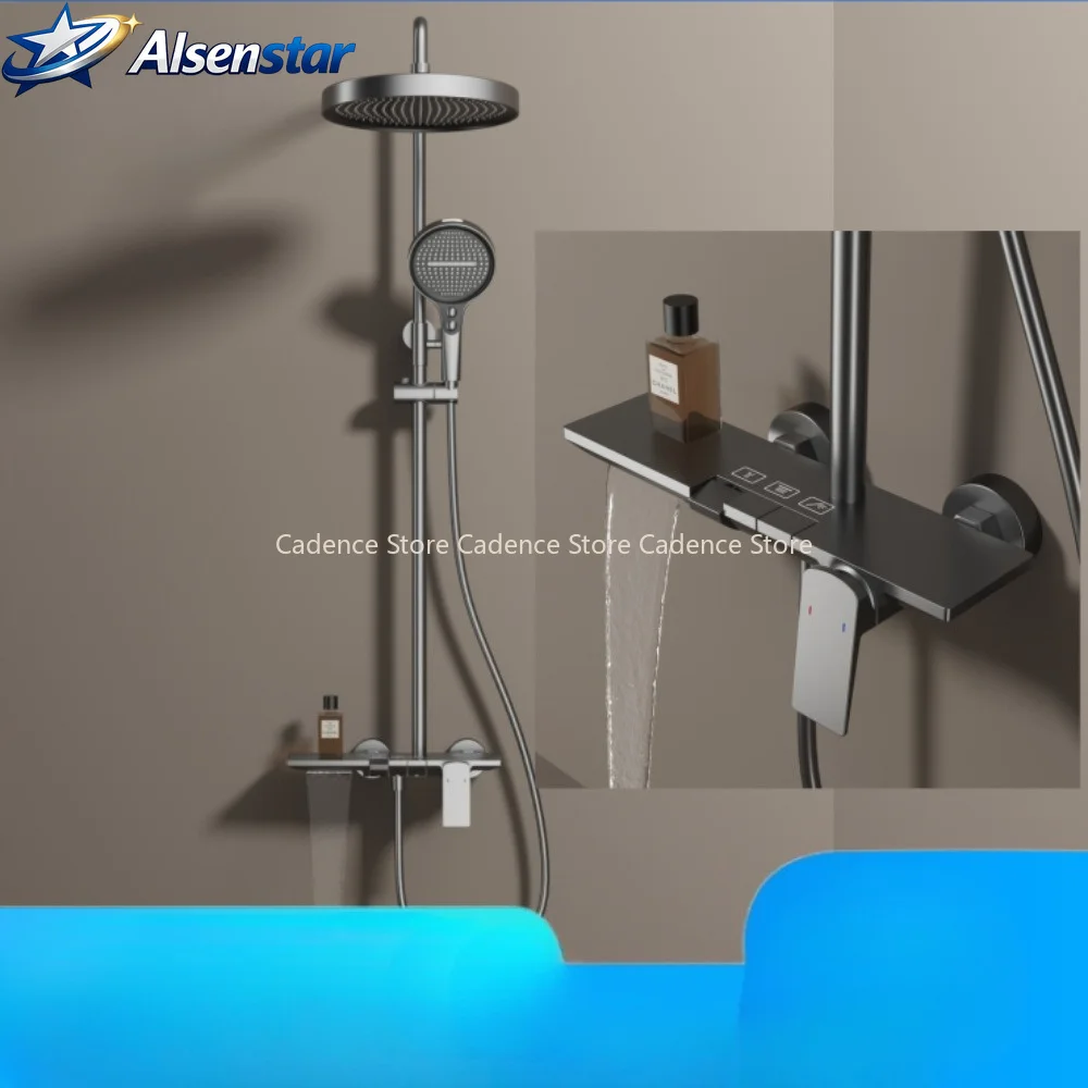 System Set Bathroom Shower Faucet Set 3-way Rainfall Shower Set Shower Mixer Crane with Hand
System Set Bathroom Shower Faucet Set 3-way Rainfall Shower Set Shower Mixer Crane with Hand
