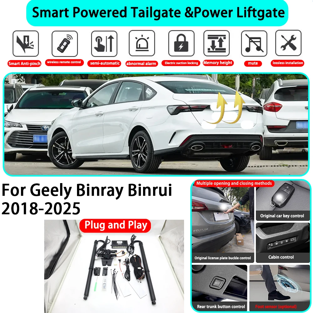 for Geely Binray Binrui 2018-2025 Smart Automatic Powered Tailgate Electric Power Tailgate Lift Kit Key Close Plug and Play
for Geely Binray Binrui 2018-2025 Smart Automatic Powered Tailgate Electric Power Tailgate Lift Kit Key Close Plug and Play 