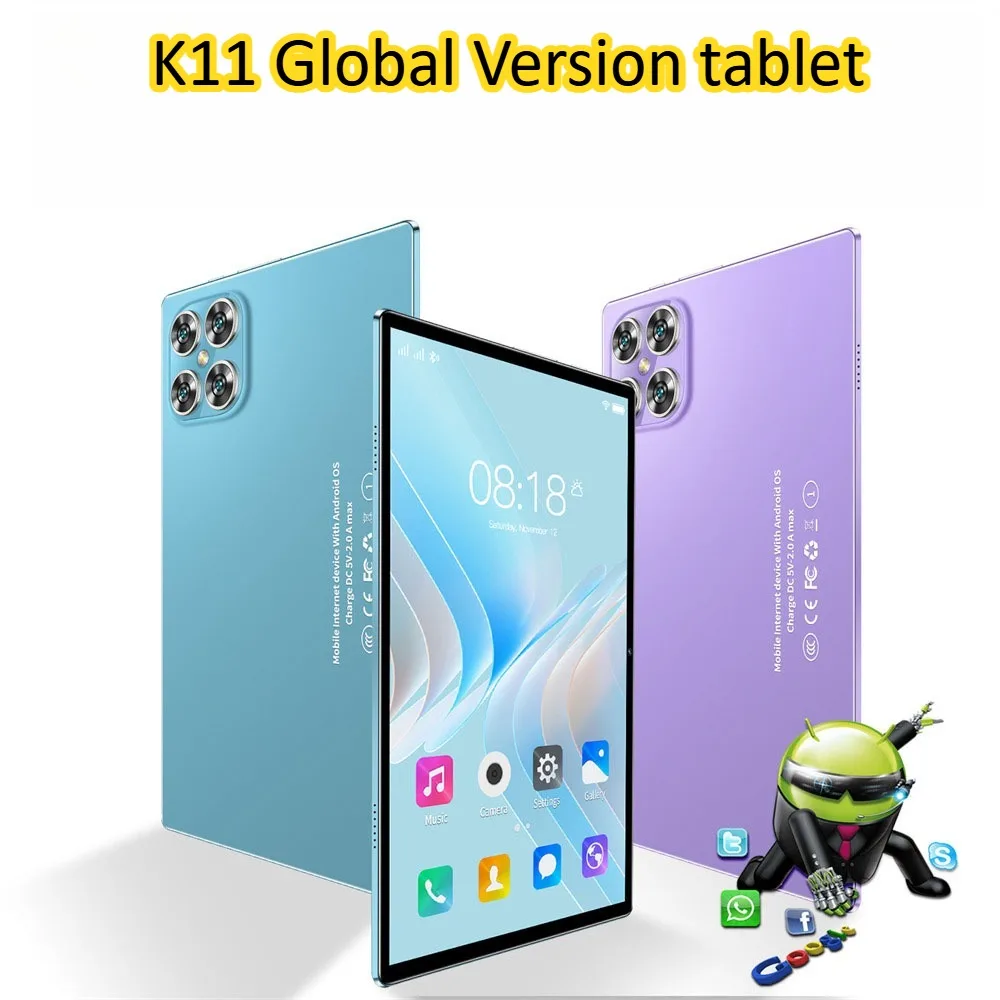 2025 Новый планшетный коврик K11, оригинальный 11 дюймов, Android 13 Tab, глобальная версия, 5G, Dual Sim, 10000 мАч, WIFI, планшетный ПК для детей 
2025 Новый планшетный коврик K11, оригинальный 11 дюймов, Android 13 Tab, глобальная версия, 5G, Dual Sim, 10000 мАч, WIFI, планшетный ПК для детей