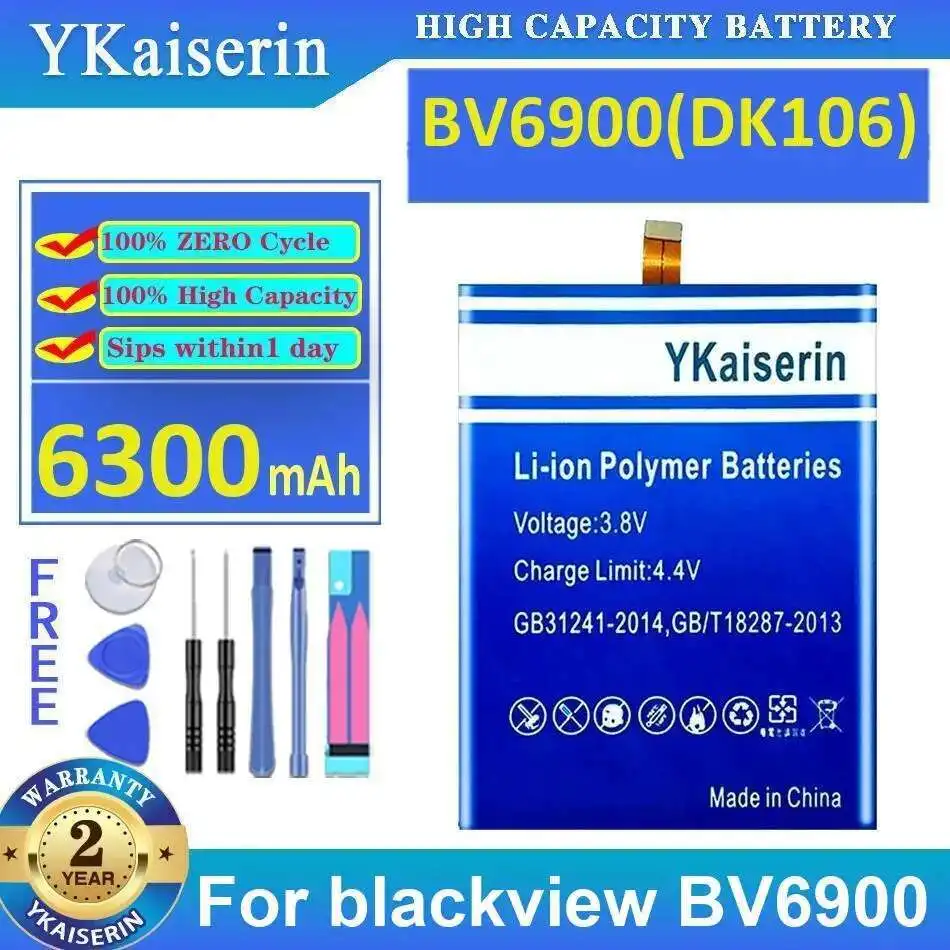 6300 мАч BV6900 DK106 Аккумулятор для мобильного телефона с быстрой зарядкой для Blackview BV6900
6300 мАч BV6900 DK106 Аккумулятор для мобильного телефона с быстрой зарядкой для Blackview BV6900