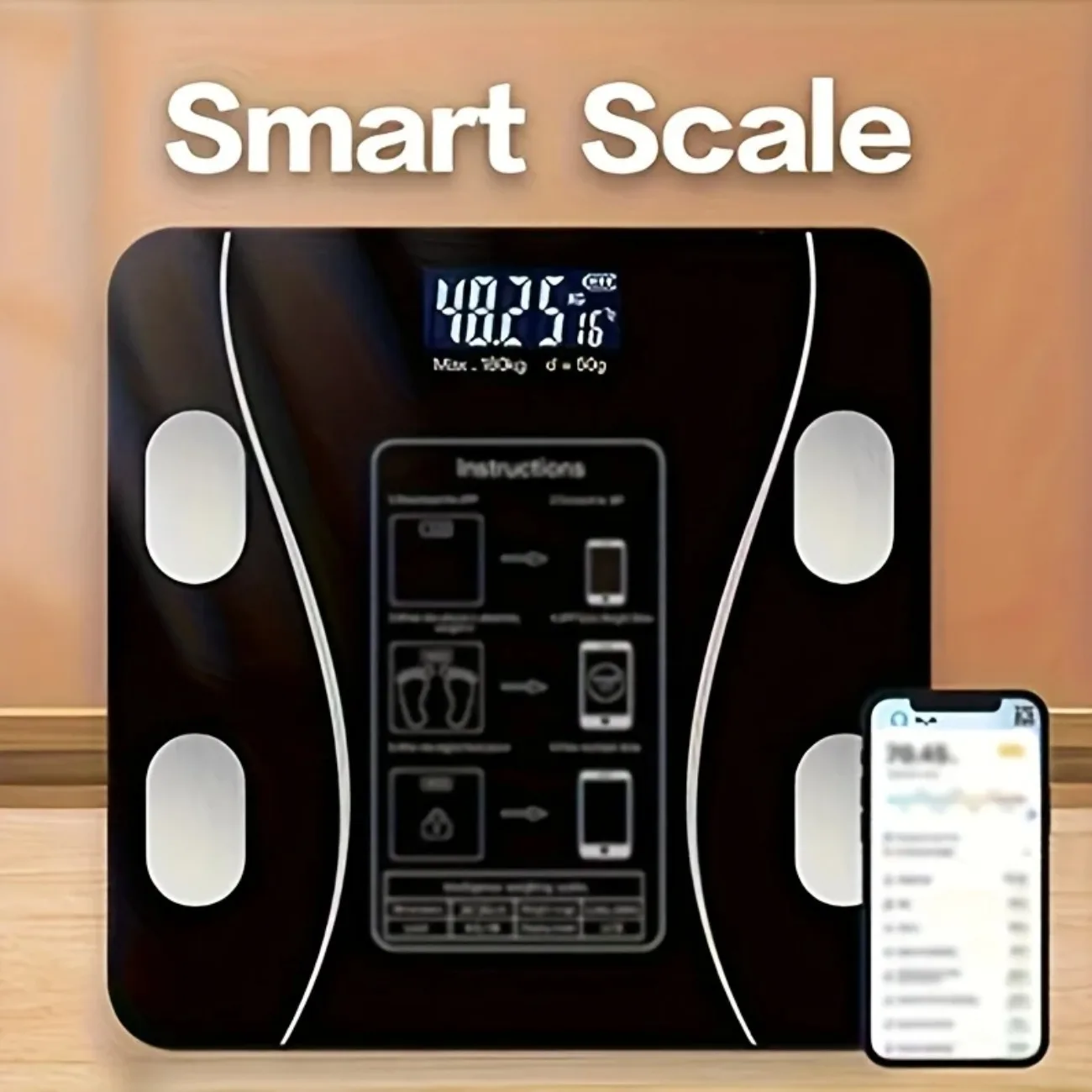 Smart Body Fat Scale with App – Bluetooth BMI Scale Measures Weight, Body Fat, Muscle & More, Syncs to Apple Health & Fitbit
Smart Body Fat Scale with App – Bluetooth BMI Scale Measures Weight, Body Fat, Muscle & More, Syncs to Apple Health & Fitbit