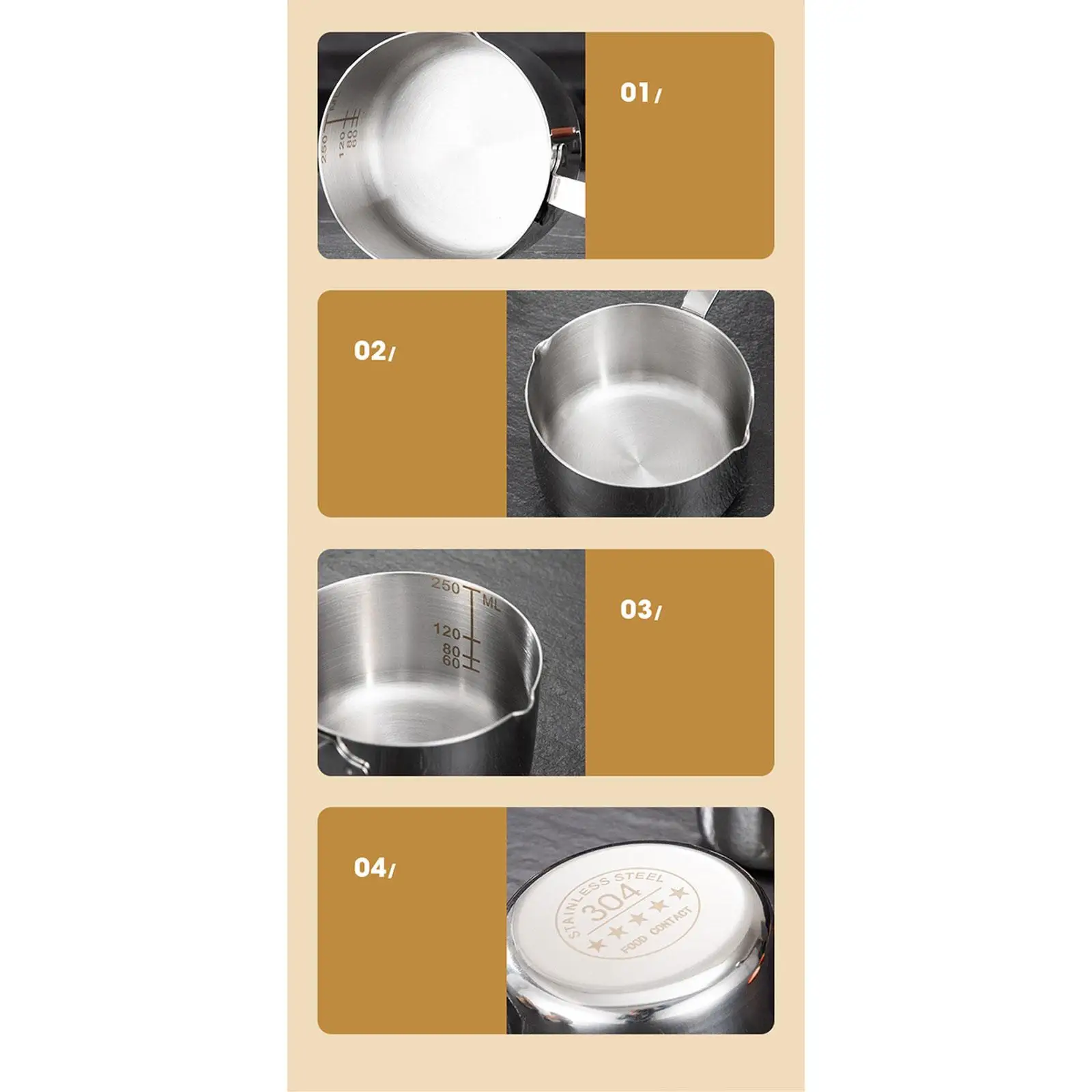 304 Stainless Steel Mini Soup Pot Small Cookware Small Saucepan for Making Oil
304 Stainless Steel Mini Soup Pot Small Cookware Small Saucepan for Making Oil