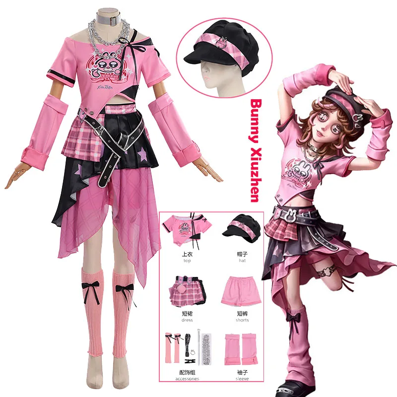 Anime Game Identity Ⅴcosplay costume bartender Bunny Xiuzhen pink dress hat shorts cosplay full set for Women Role Play Party
Anime Game Identity Ⅴcosplay costume bartender Bunny Xiuzhen pink dress hat shorts cosplay full set for Women Role Play Party