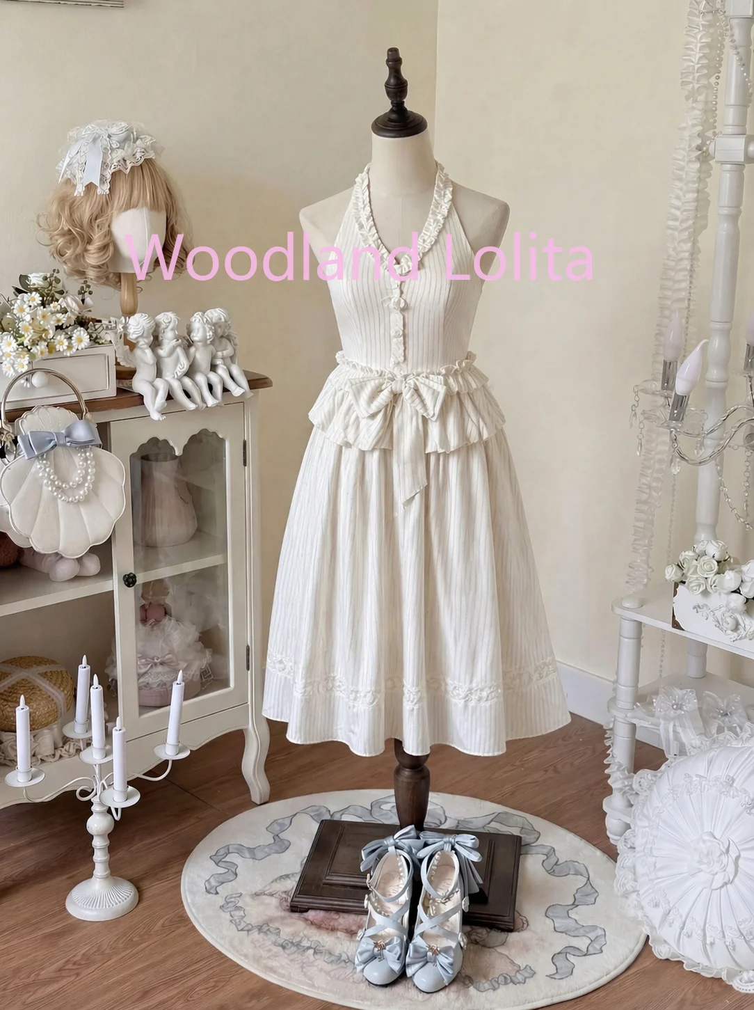 Summer French Vintage Mori Girl Style 2 Piece Set Women's Backless Halter Neck Top + Lace Long Skirt Elegant Casual Striped Set
Summer French Vintage Mori Girl Style 2 Piece Set Women's Backless Halter Neck Top + Lace Long Skirt Elegant Casual Striped Set