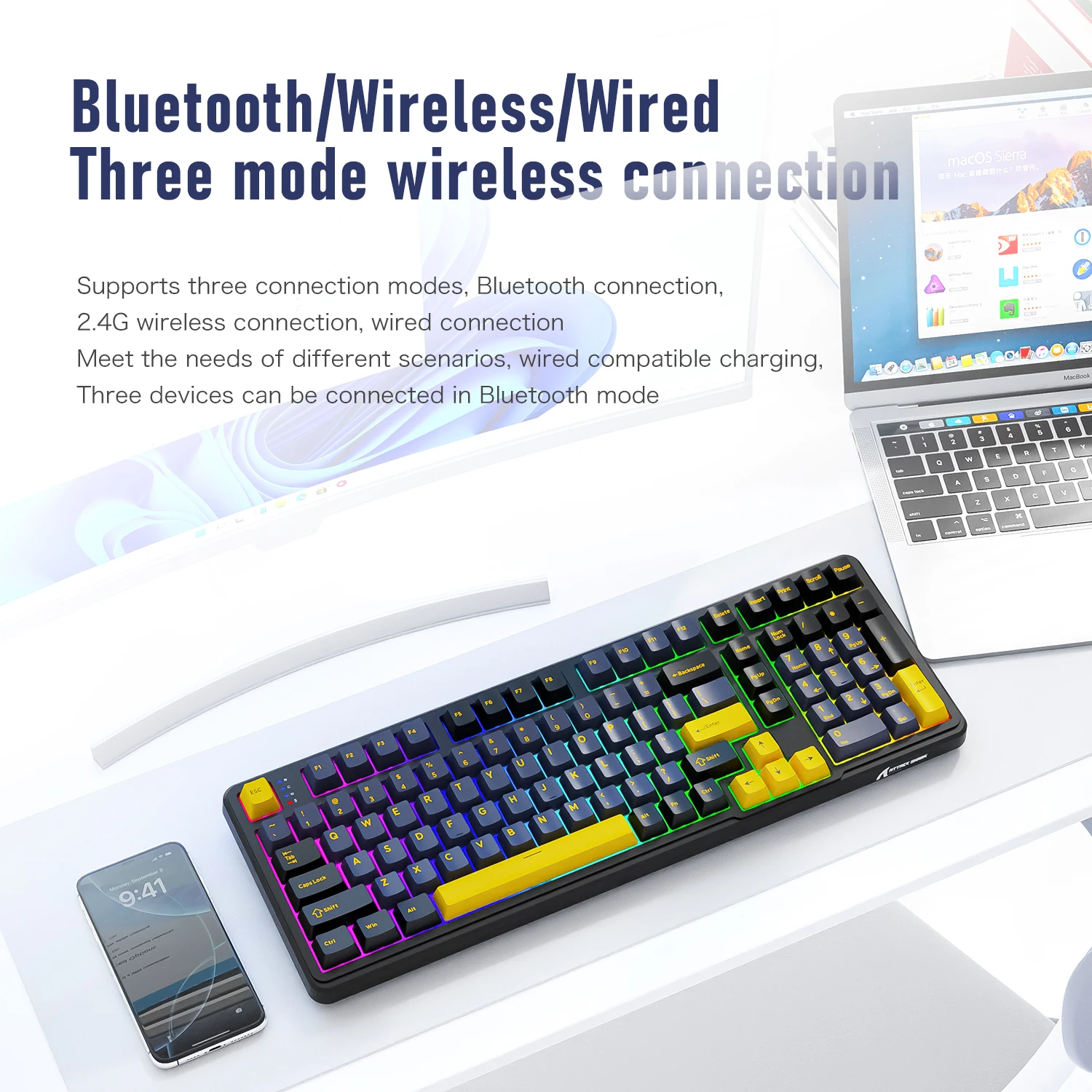 Механическая клавиатура Attack Shark X98, 3-режимная беспроводная (BT/2.4G/USB-C), с возможностью горячей замены, 80% форм-фактор | RGB-подсветка | Аккумулятор 4000 мАч с креплением-прокладкой
Механическая клавиатура Attack Shark X98, 3-режимная беспроводная (BT/2.4G/USB-C), с возможностью горячей замены, 80% форм-фактор | RGB-подсветка | Аккумулятор 4000 мАч с креплением-прокладкой