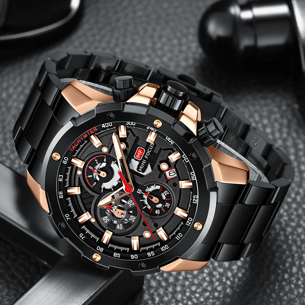 MINI FOCUS Stainless Steel Man Watch Leisure Fashion Quartz Wrist Watches Waterproof Outdoor Multifunctional Sports Watch 0401G
MINI FOCUS Stainless Steel Man Watch Leisure Fashion Quartz Wrist Watches Waterproof Outdoor Multifunctional Sports Watch 0401G