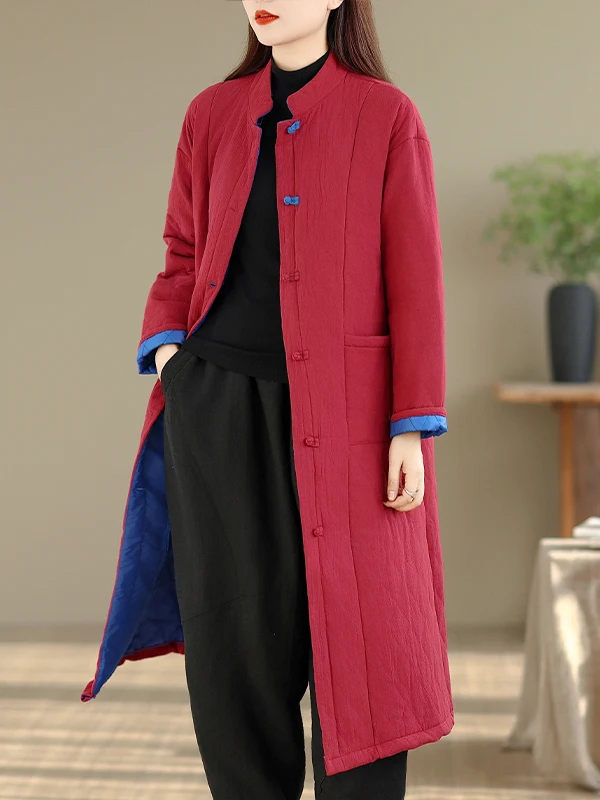 New Chinese Sle Thiened Warm Cotton Jaet Women's Winter Faion Coat Button Closure Mid-Length Cotton Outerwear
New Chinese Sle Thiened Warm Cotton Jaet Women's Winter Faion Coat Button Closure Mid-Length Cotton Outerwear