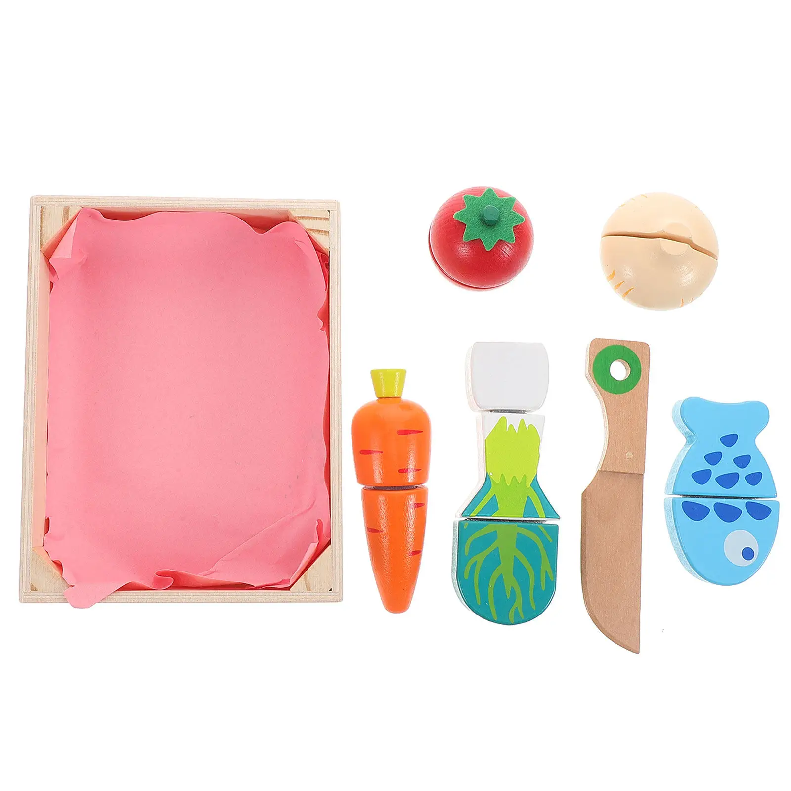 1Set Wooden Kitchen Play Cutting Food Vegetable Fruit Pretend Cooking Role Play Learning Set for Kids Child Kitchen Toys
1Set Wooden Kitchen Play Cutting Food Vegetable Fruit Pretend Cooking Role Play Learning Set for Kids Child Kitchen Toys