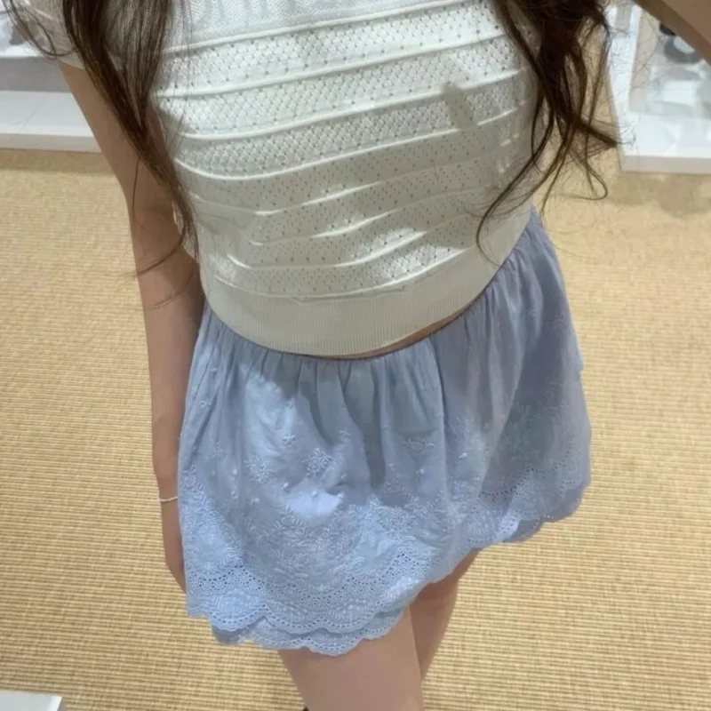Double Layer Pure Color Lace Trim Short Skirt Half Body Skirt Pants Spring New Dongda Gate Eight Milk Sweet Style A-Line Loos...
Double Layer Pure Color Lace Trim Short Skirt Half Body Skirt Pants Spring New Dongda Gate Eight Milk Sweet Style A-Line Loos...