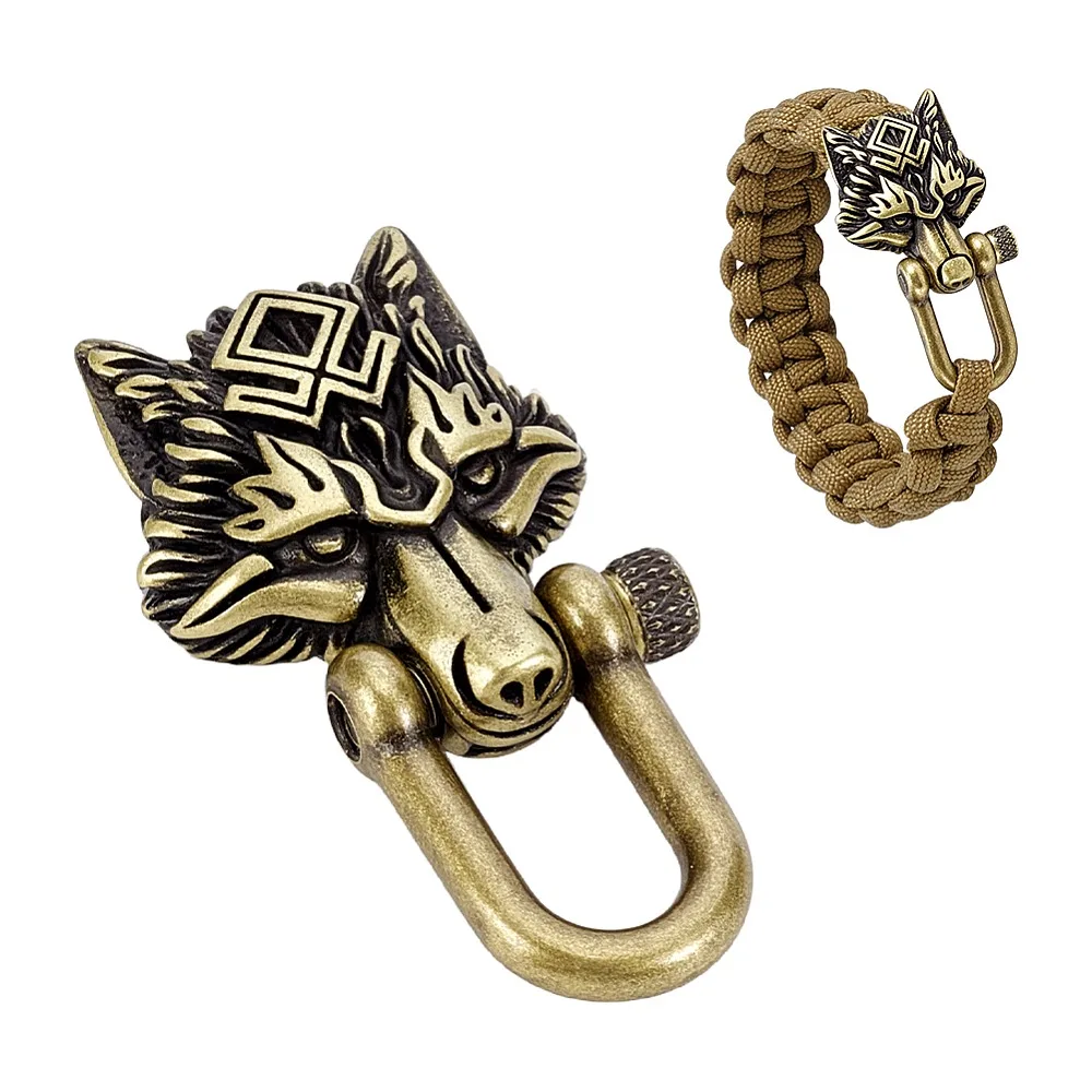 Stainless Steel Shackle Clasps for Bracelet Making Wolf Bronze 53x22mm
Stainless Steel Shackle Clasps for Bracelet Making Wolf Bronze 53x22mm