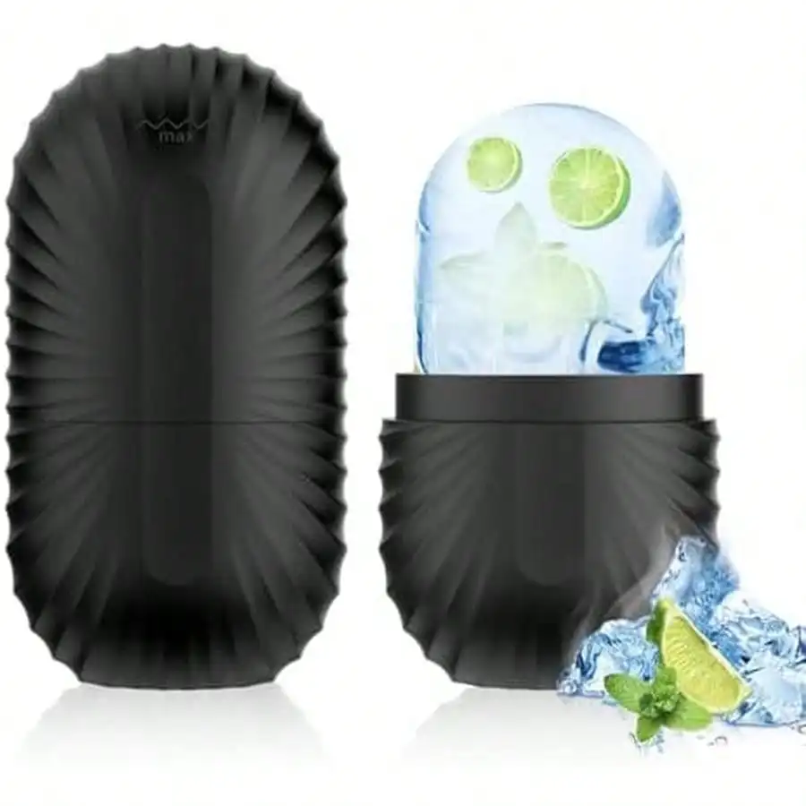 Ice Roller For Face And Eye, Reusable Silicone Ice Facial Roller Ice Holder, Face Ice Mold Skin Care, Ice Cube Roller For Shrink Pores Anti Wrinkle Reduce Puffiness, Black
Ice Roller For Face And Eye, Reusable Silicone Ice Facial Roller Ice Holder, Face Ice Mold Skin Care, Ice Cube Roller For Shrink Pores Anti Wrinkle Reduce Puffiness, Black