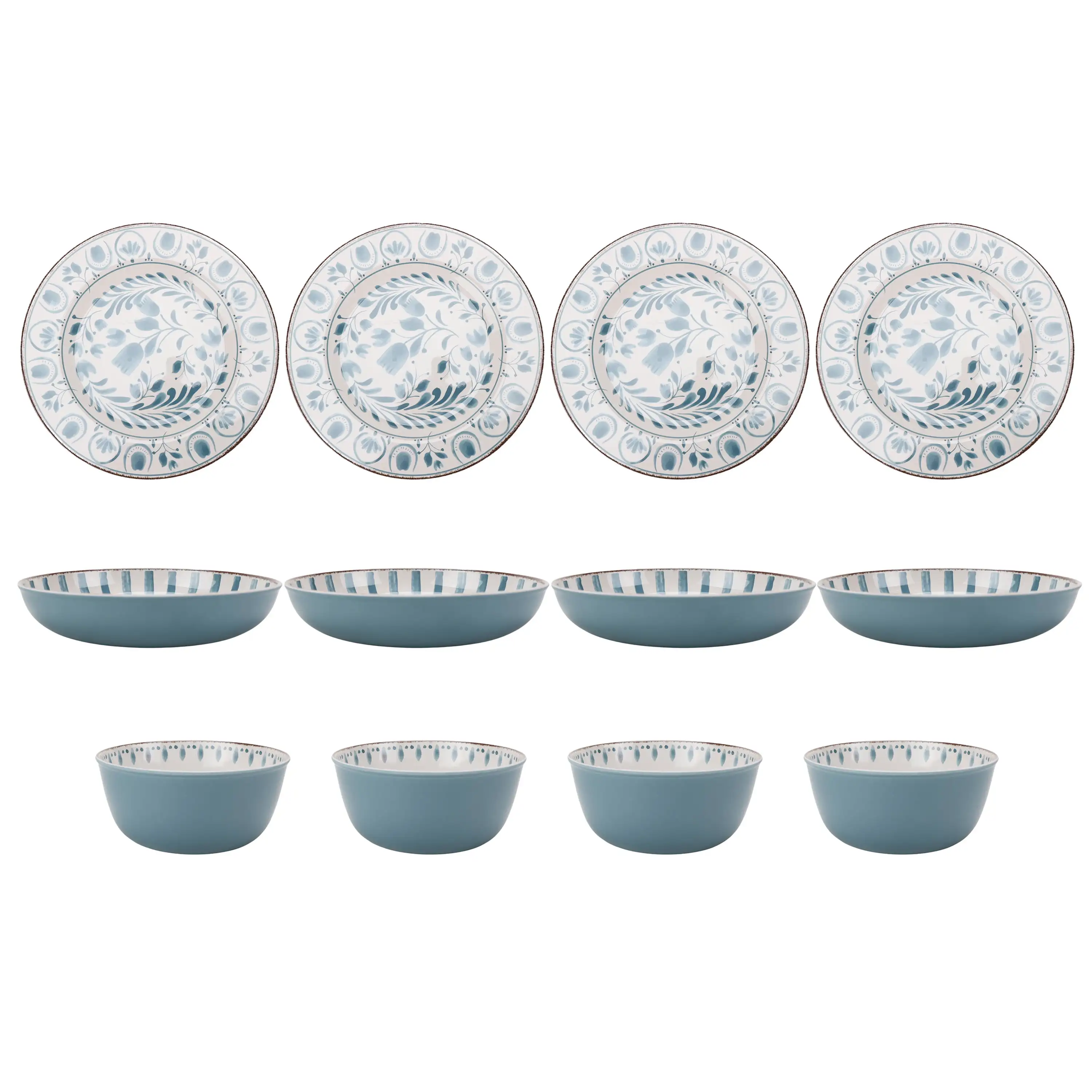 12-Piece Bamboo Melamine Dinnerware Set, Blue
12-Piece Bamboo Melamine Dinnerware Set, Blue